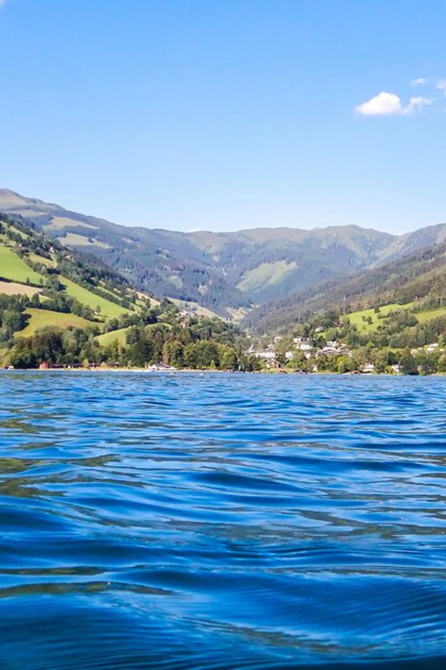 First Dip in Lake Zell with the Segl Family