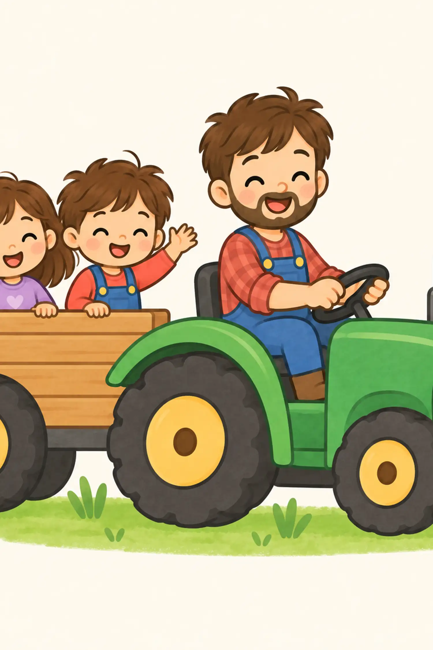 Driving a tractor