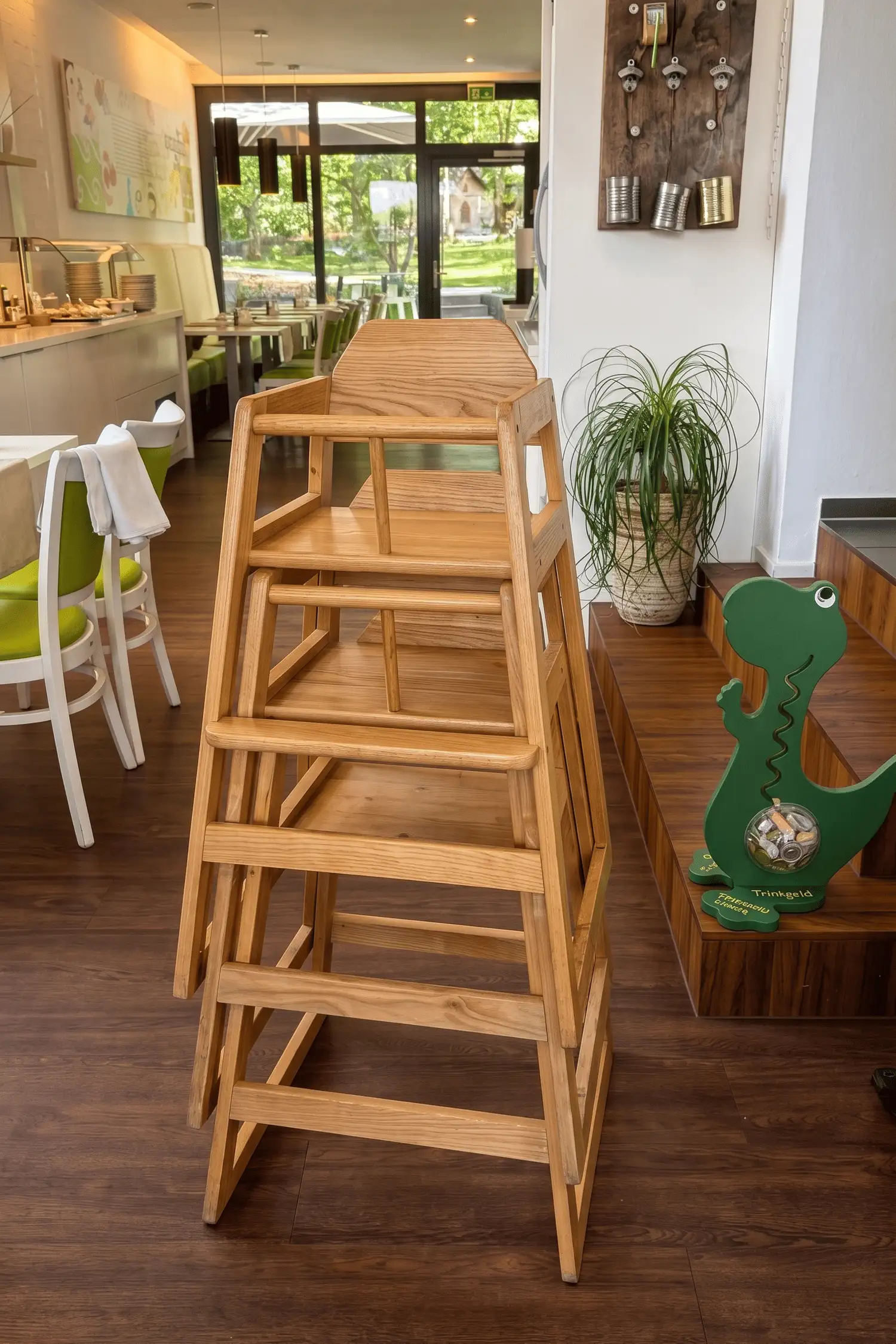 Baby chairs in the breakfast room
