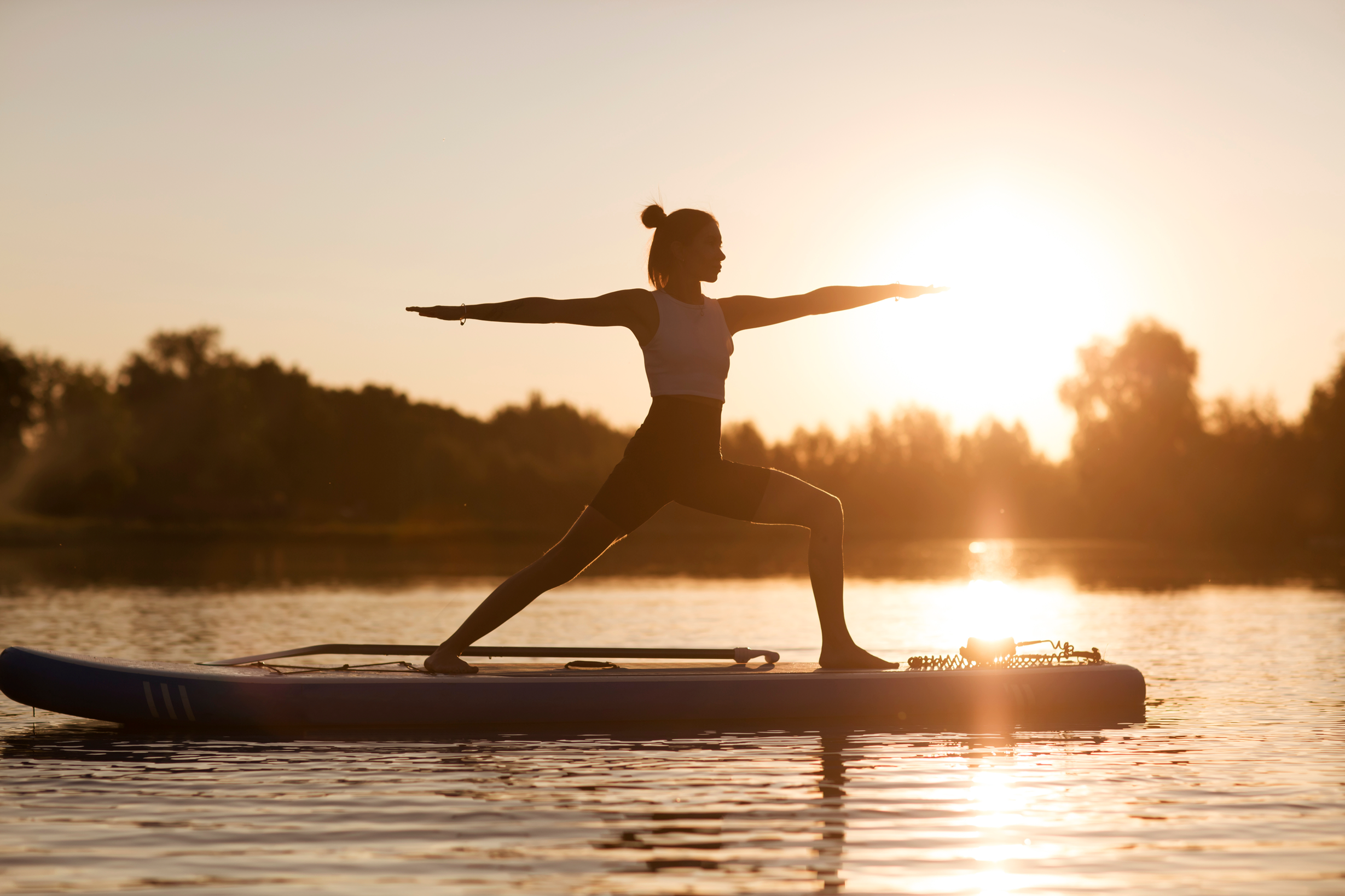 SUP yoga on the lake