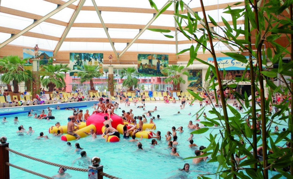 Evening wave pool