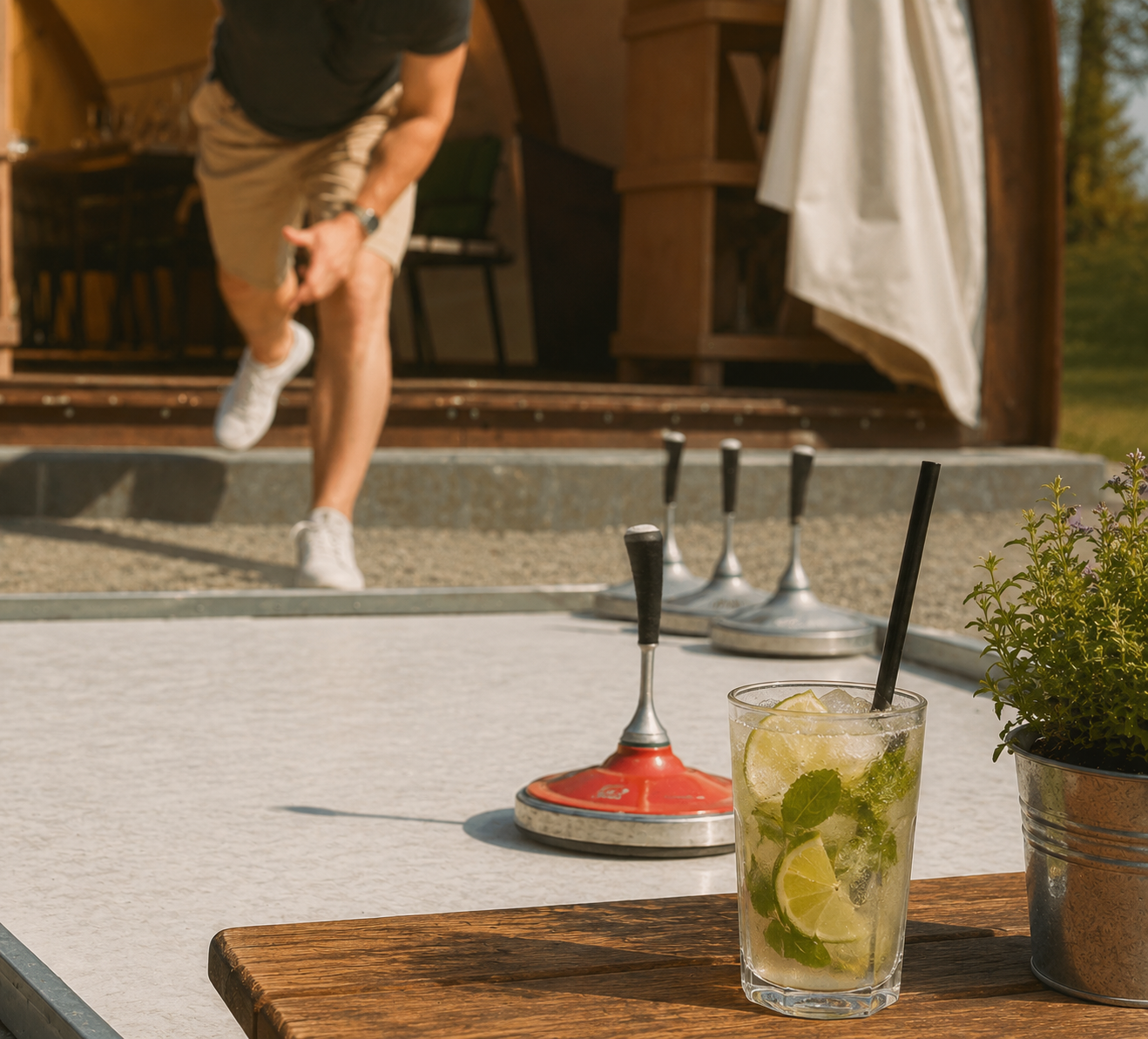 Summer curling & cool drinks