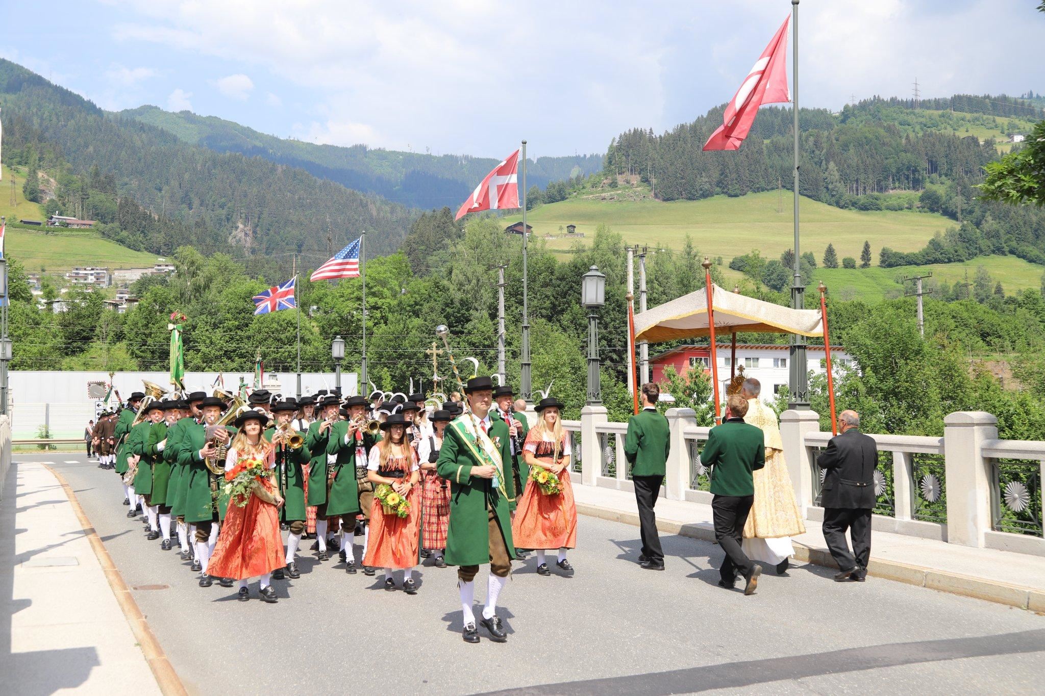 Corpus Christi church service followed by a civic festival in St. Johann