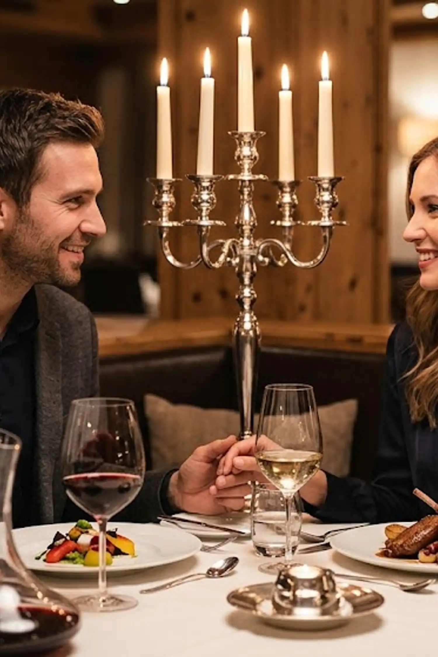 Candlelightdinner mit Weinbegleitung