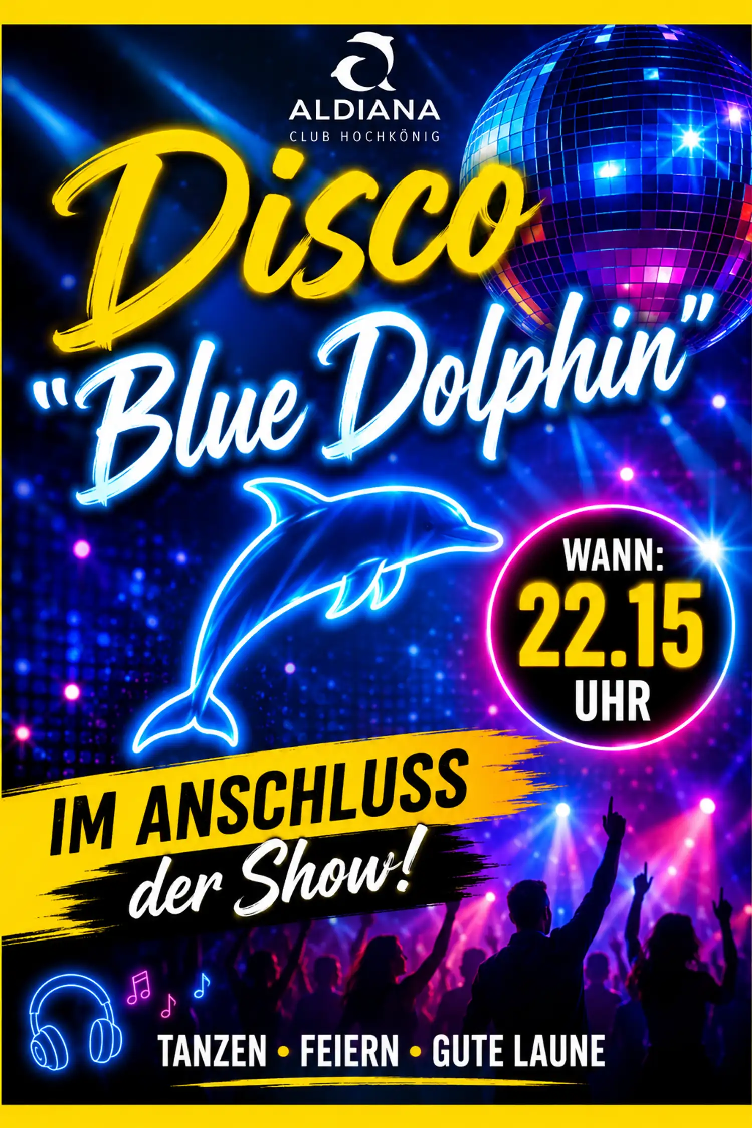 Disco "Blue Dolphin" mit DJ Highking