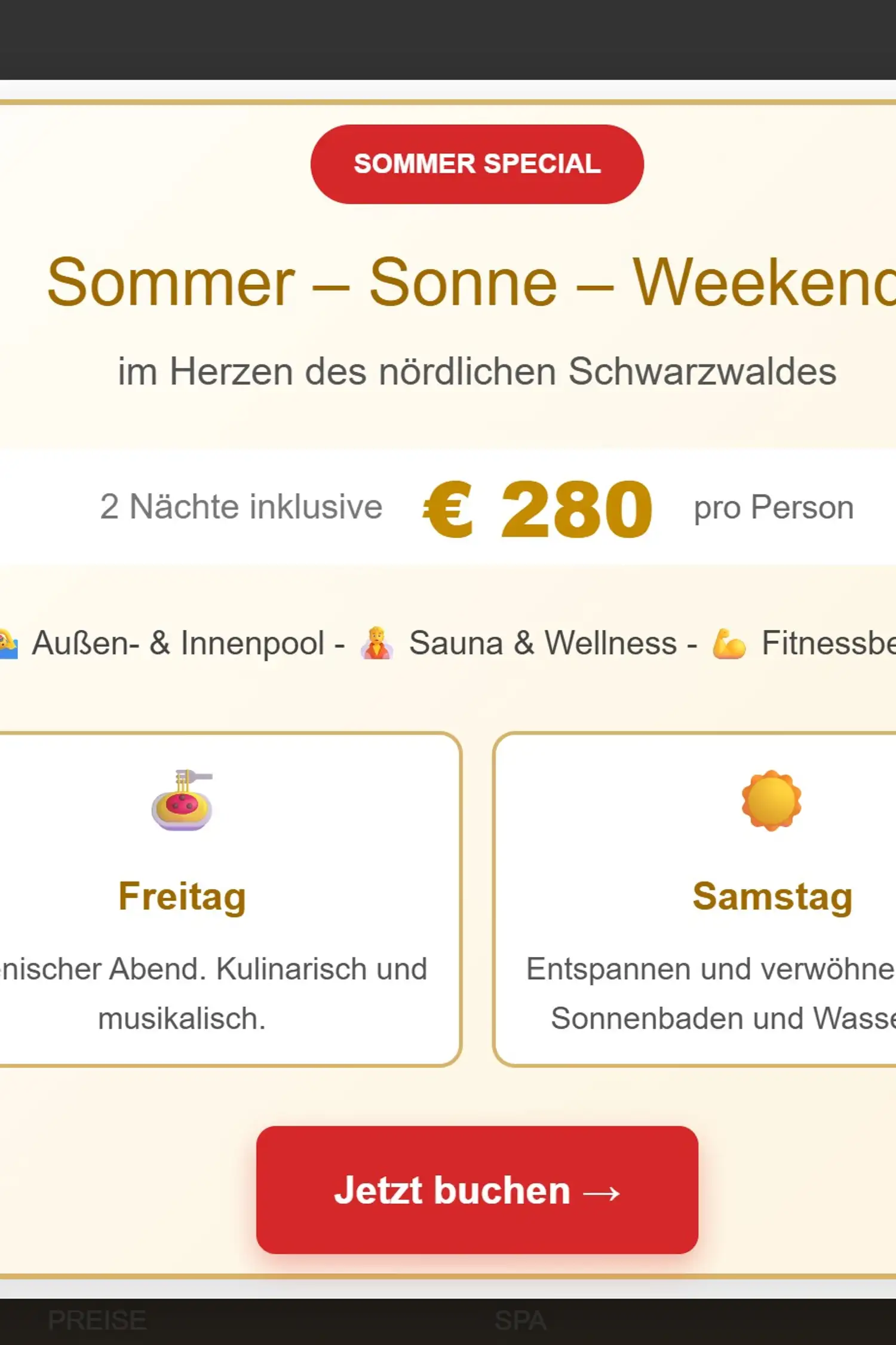 Weekend mit italienischem Flair