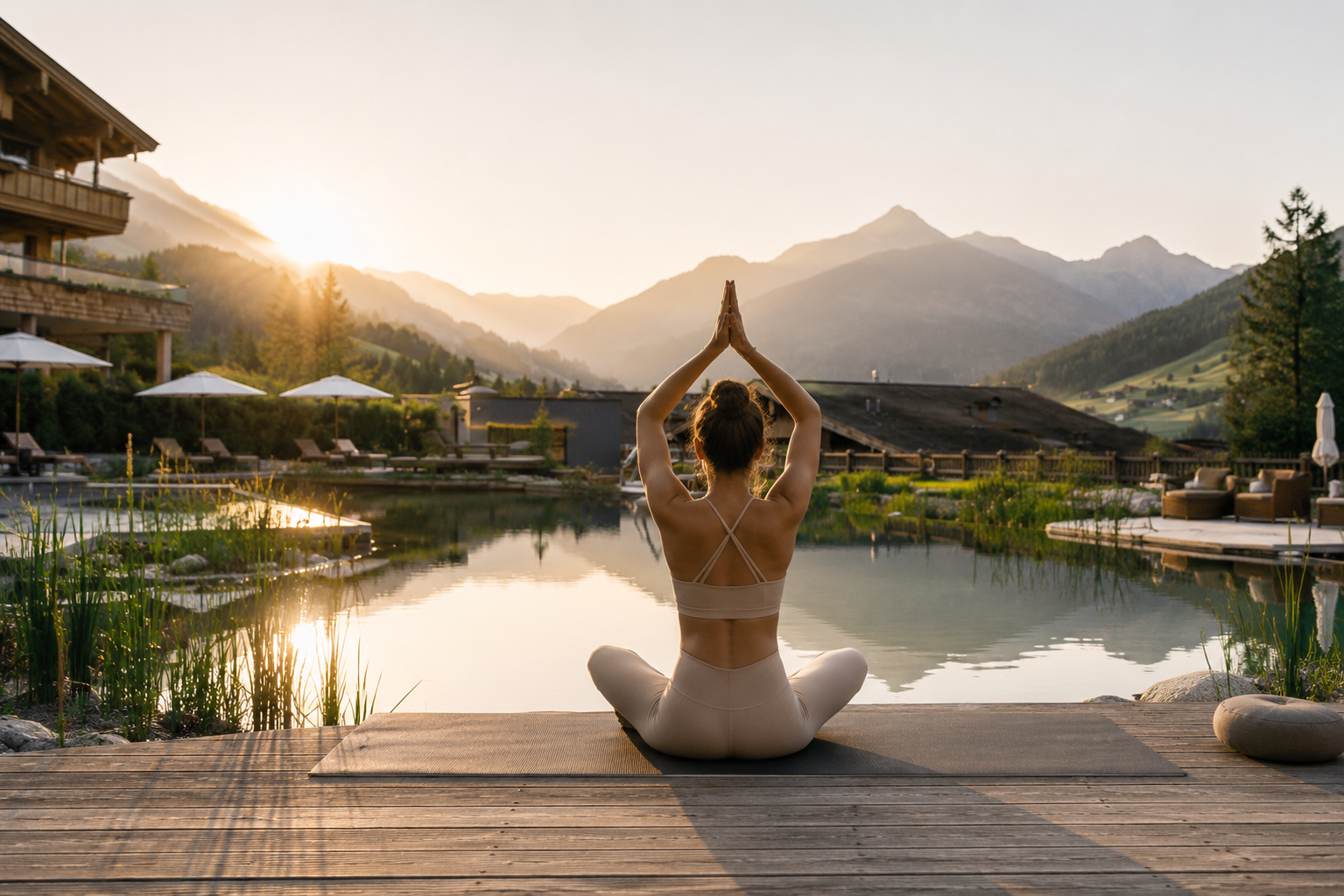 Morgen-Yoga mit Martina am Teich