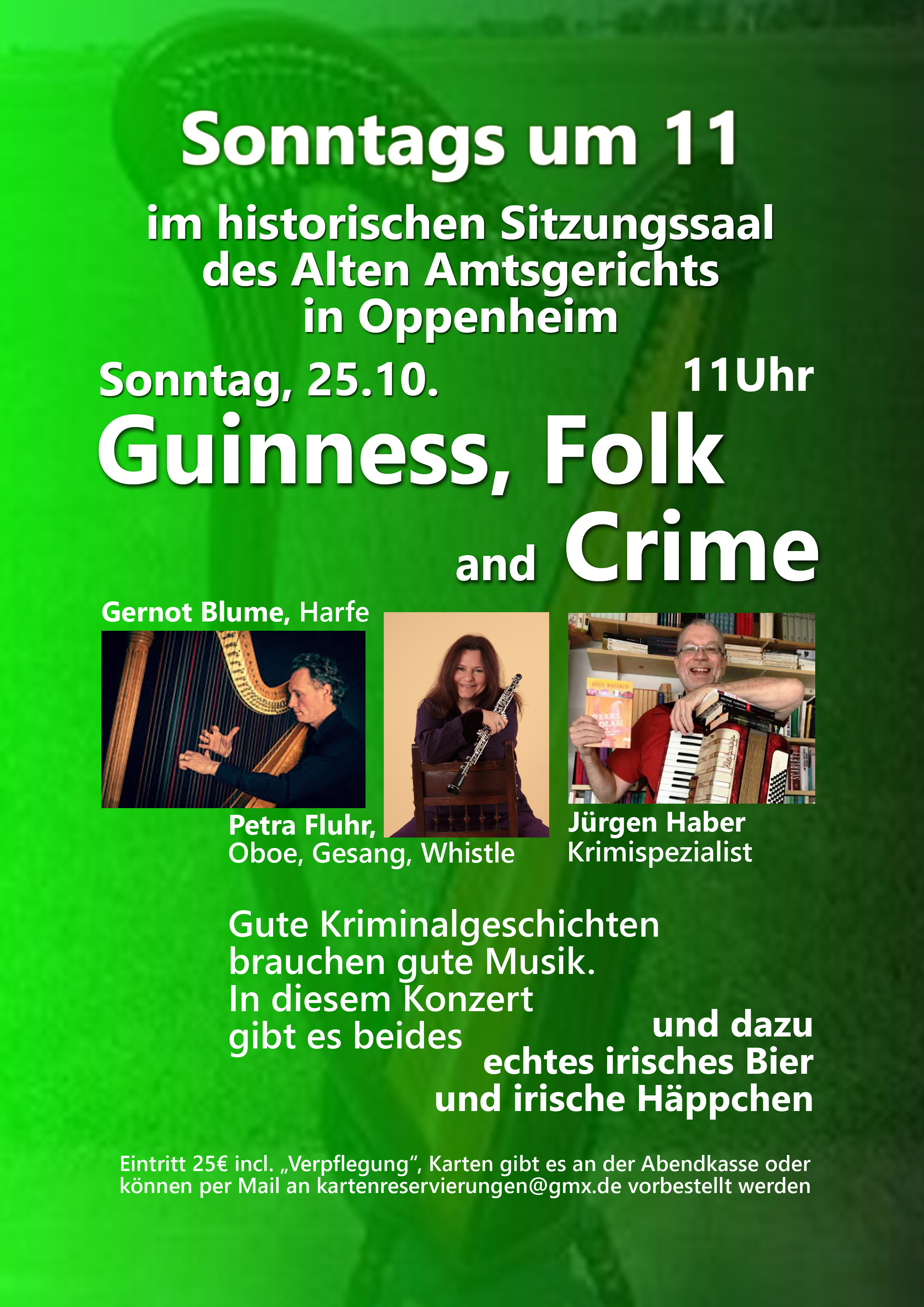 Concert: Guinness, Folk and Crime