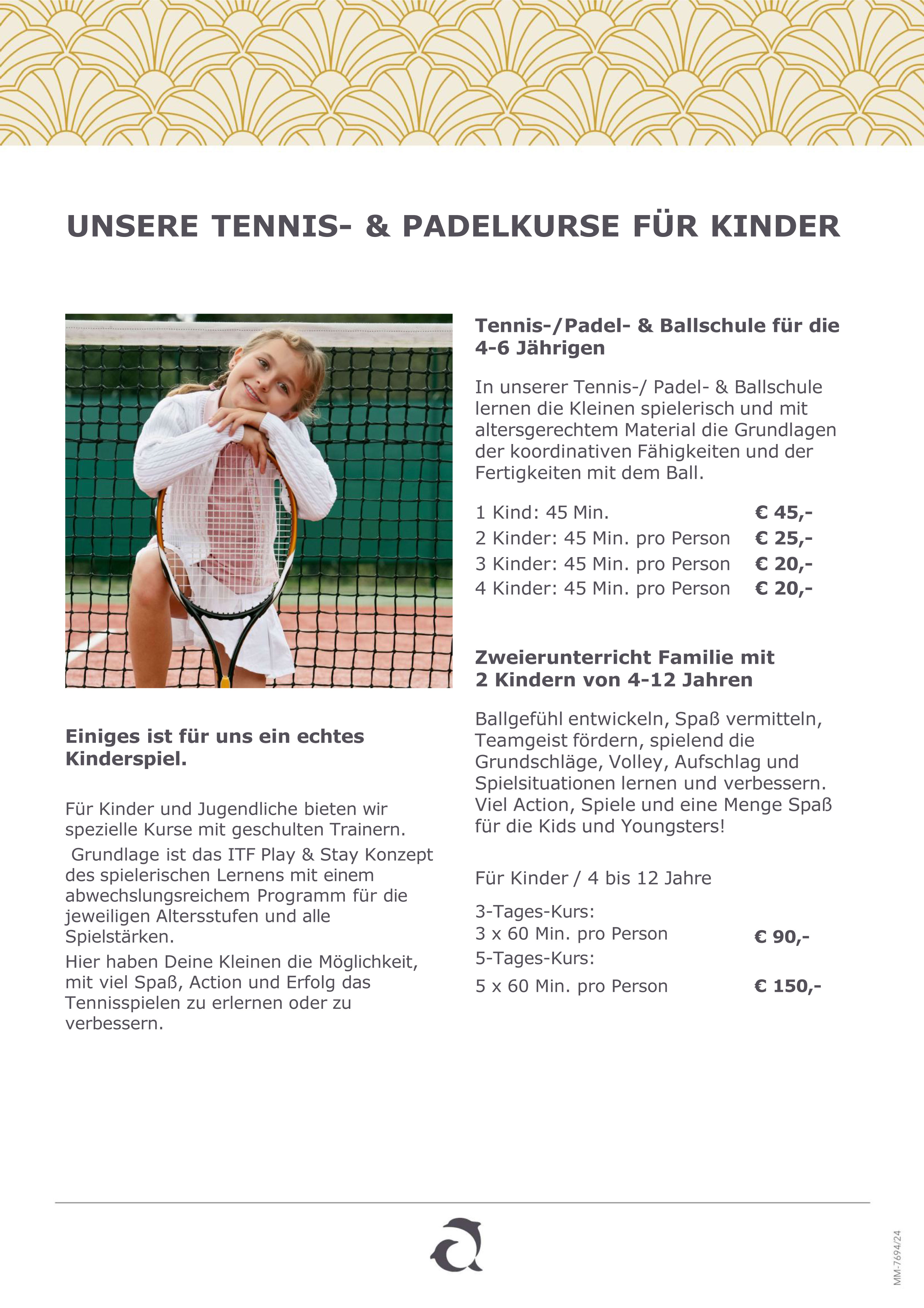 Tennis & Padel Lessons for Kids