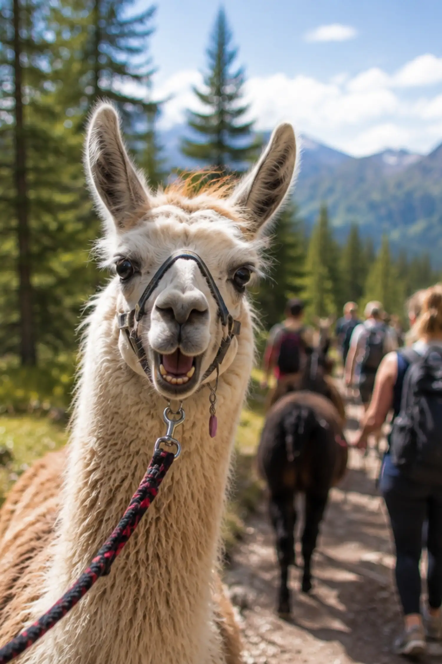 Llama Hike in Aschland