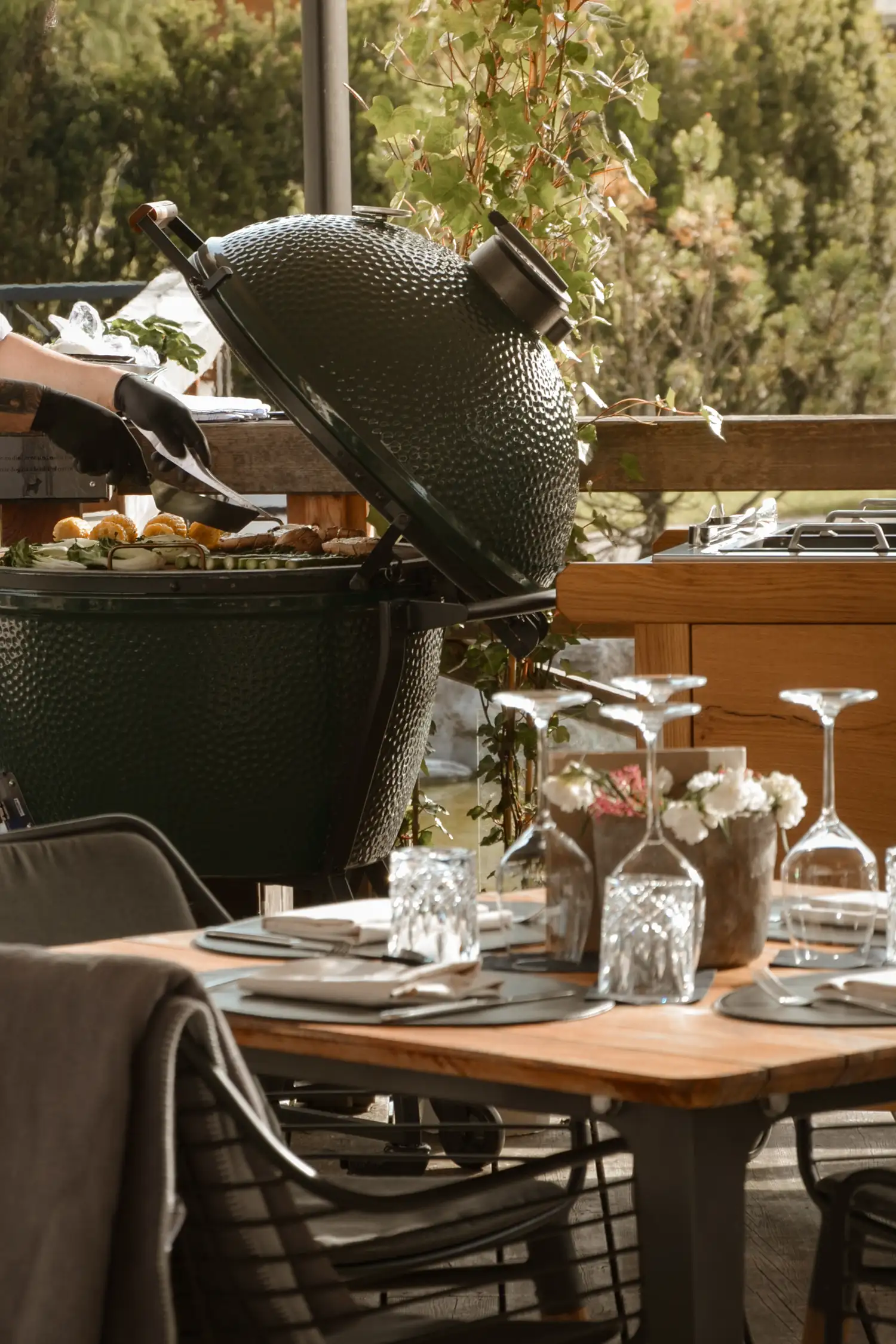Grillabend auf der Terrasse