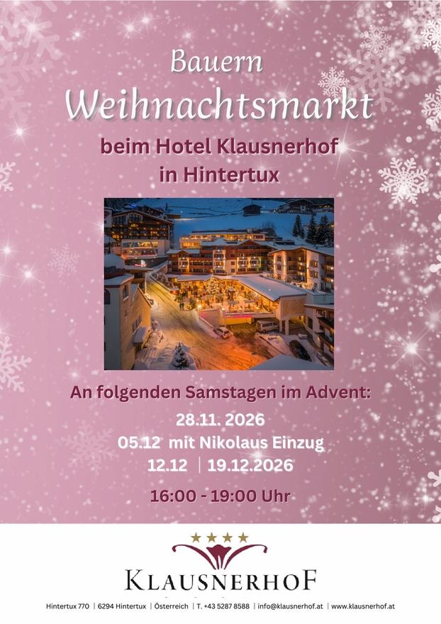 Farmers' Christmas market in Hintertux