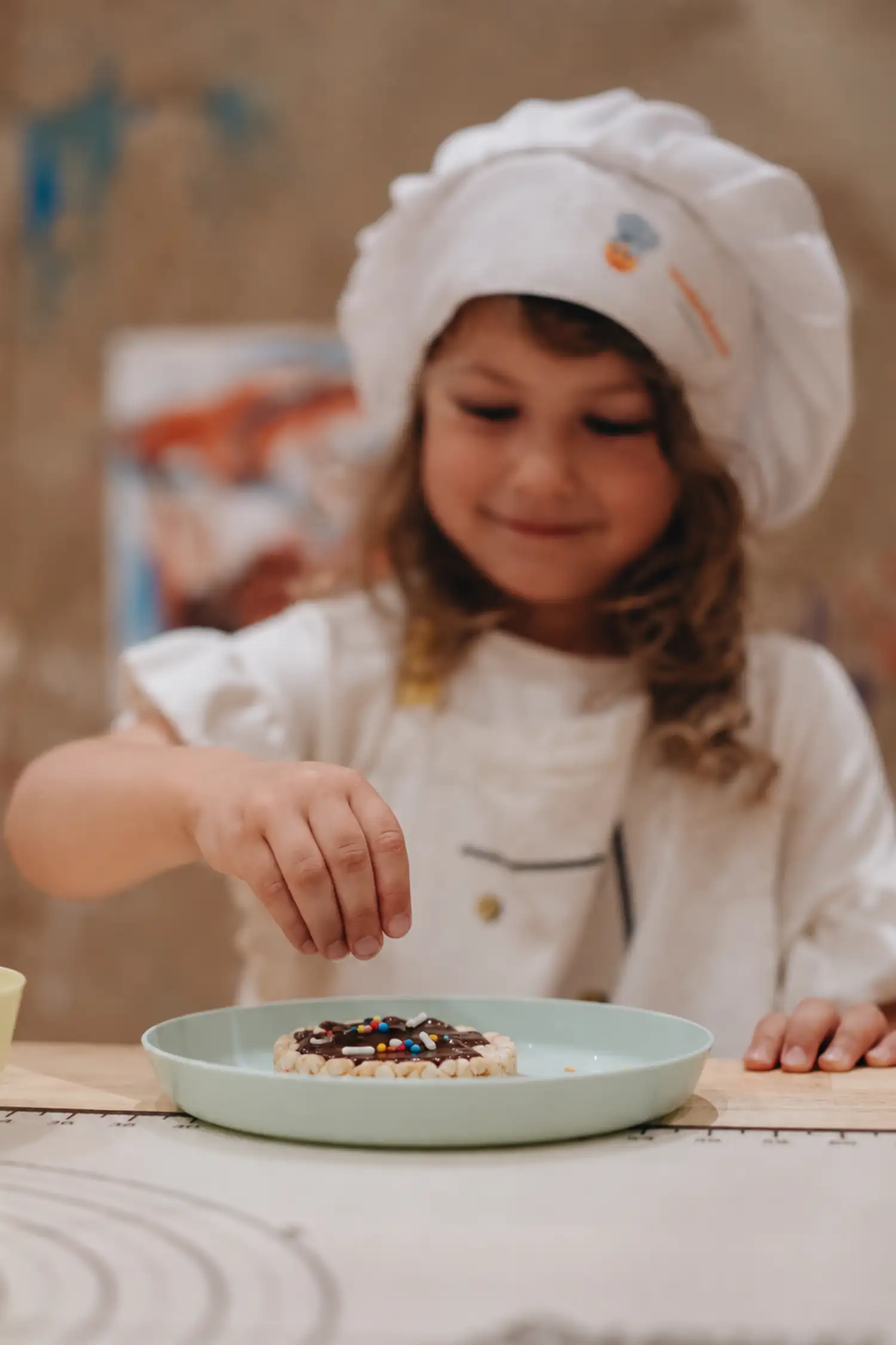 Kinderküche: Reiswaffeln Gesichter