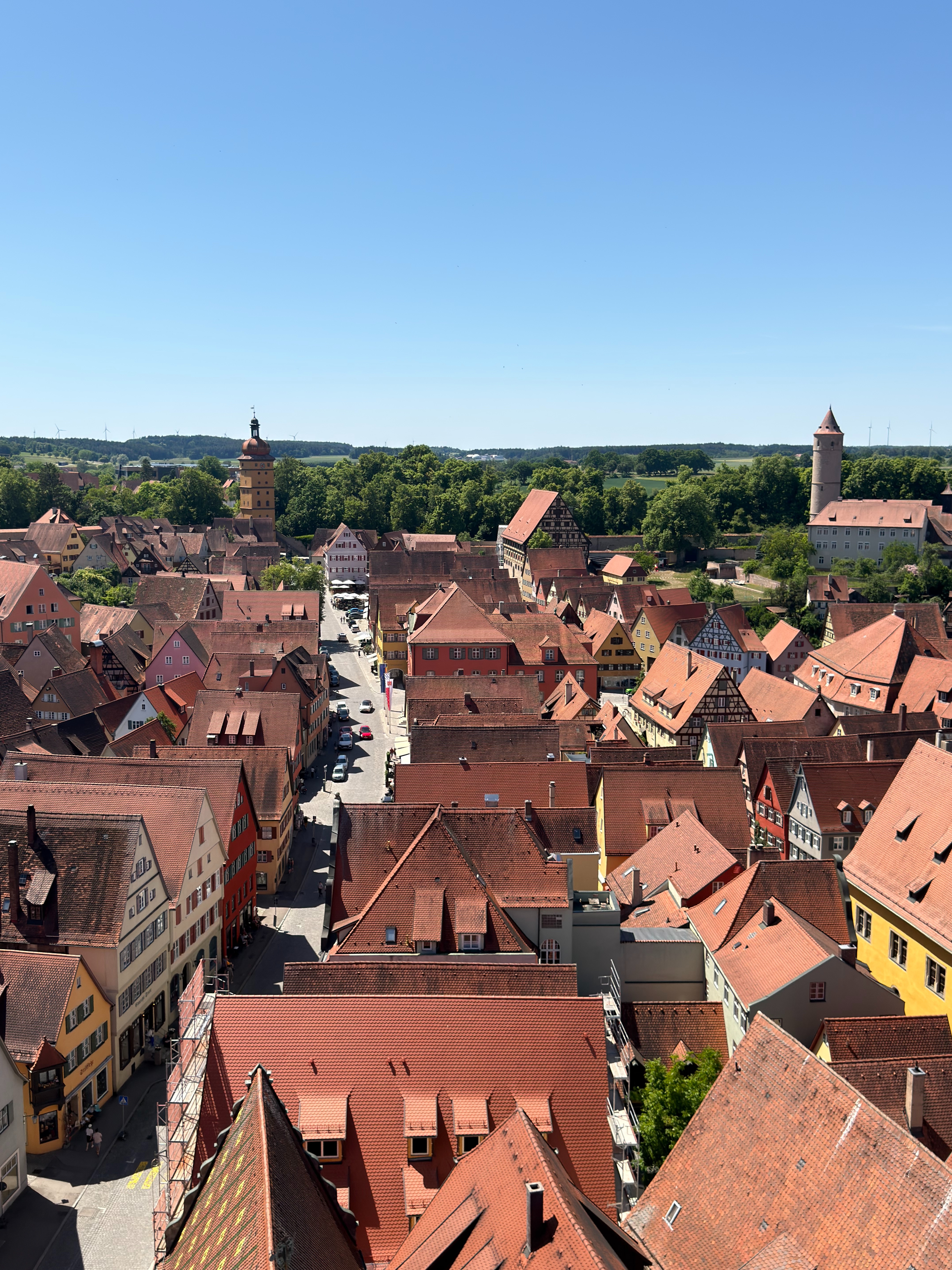 Dinkelsbühl von oben - Turm vom Münster St. Georg geöffnet