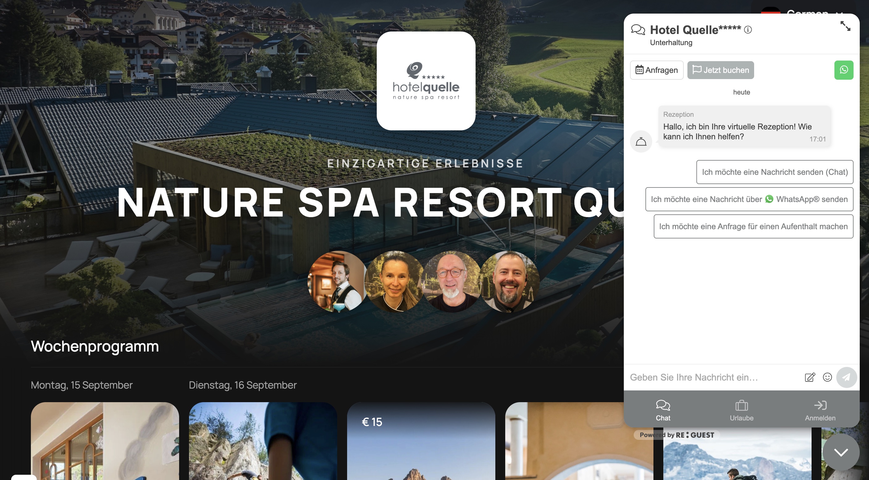 Test with booking link
