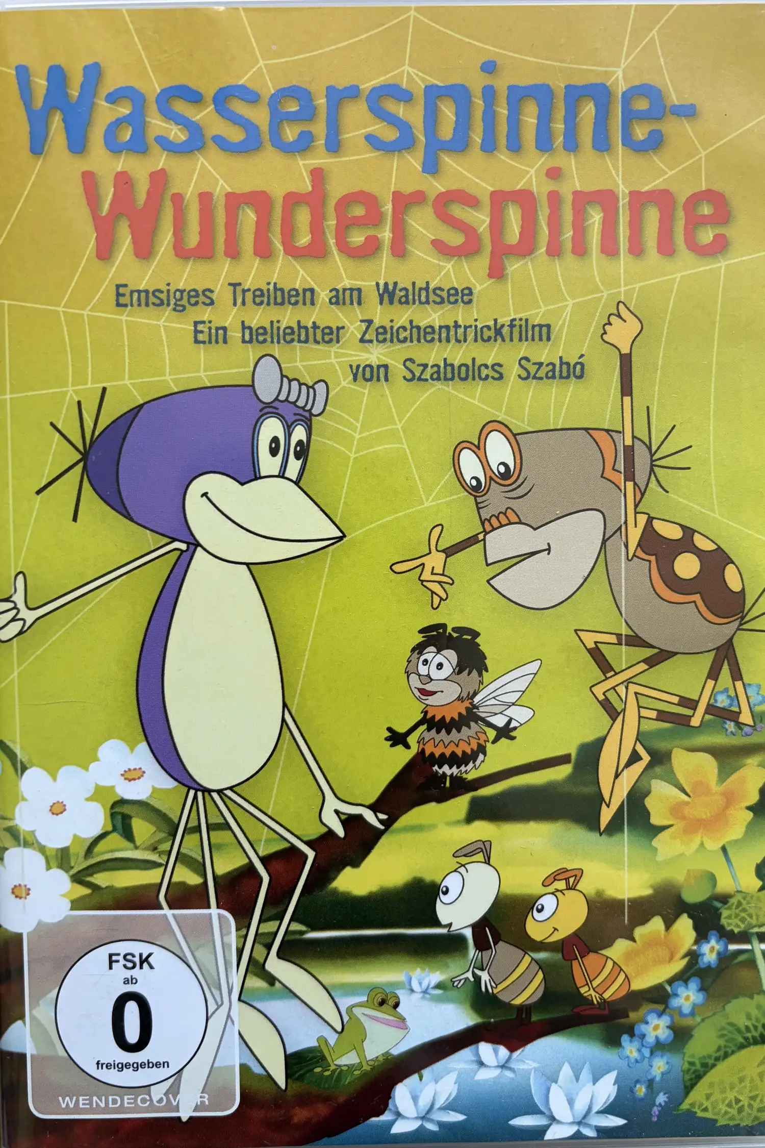 Wasserspinne-Wunderspinne, emsiges Treiben am Waldsee