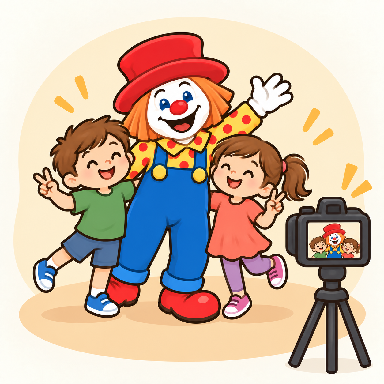 Photo Shoot with Happy the Clown & Making Picture Frames