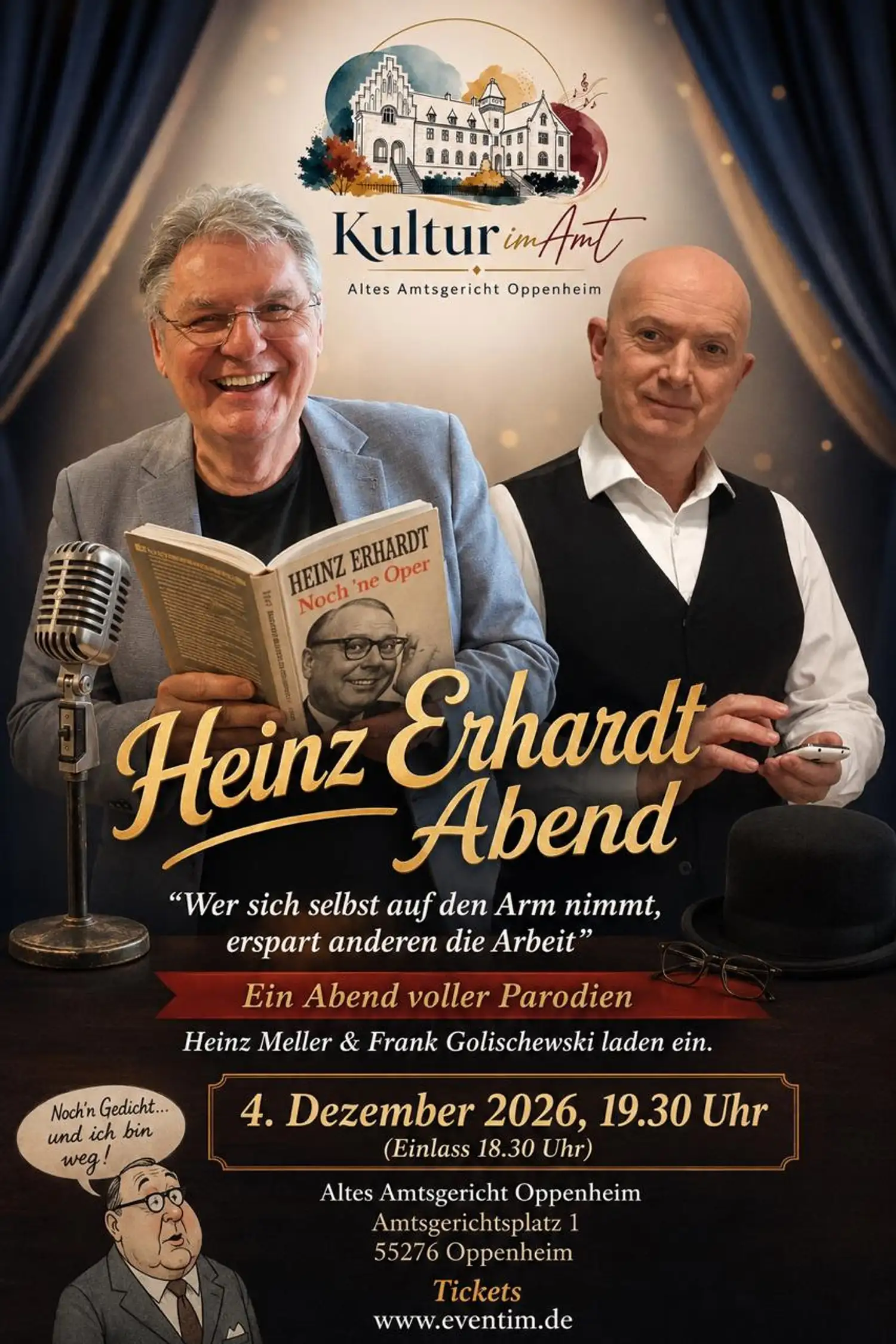 Kultur im Amt: Heinz Erhardt Abend
Ein Abend voller Parodien