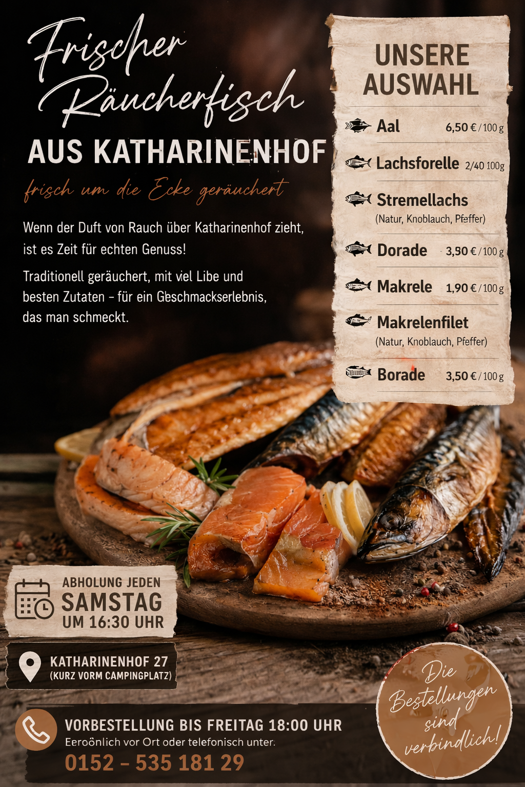 Fresh smoked fish