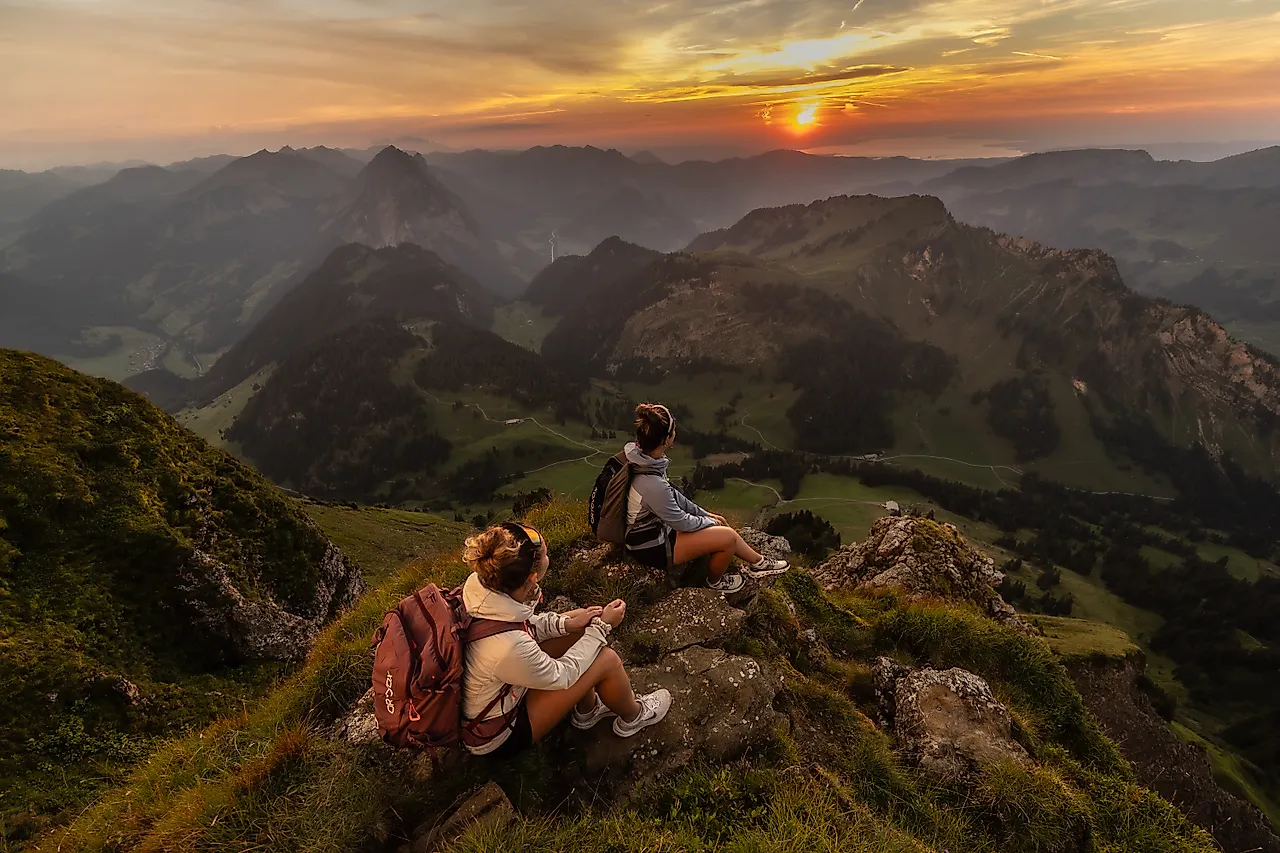 Sunset ride on the Diedamskopf