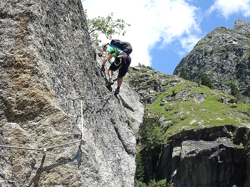 Guided via ferrata tour at the via ferrata destination in Parcines