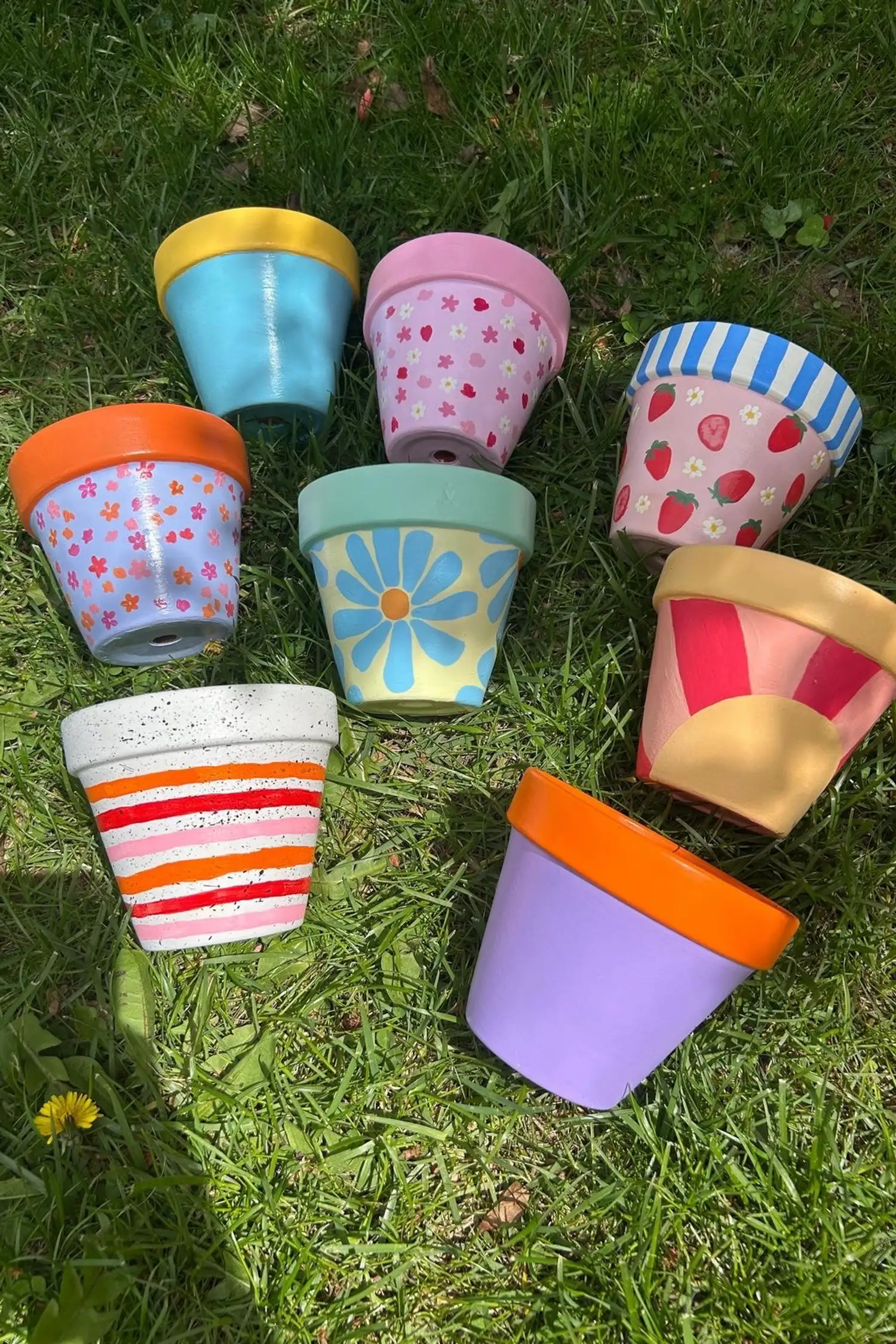Painting flower pots