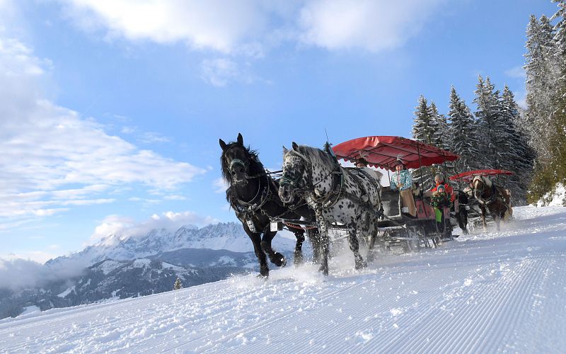 Pferdeschlittenfahrt in St. Johann