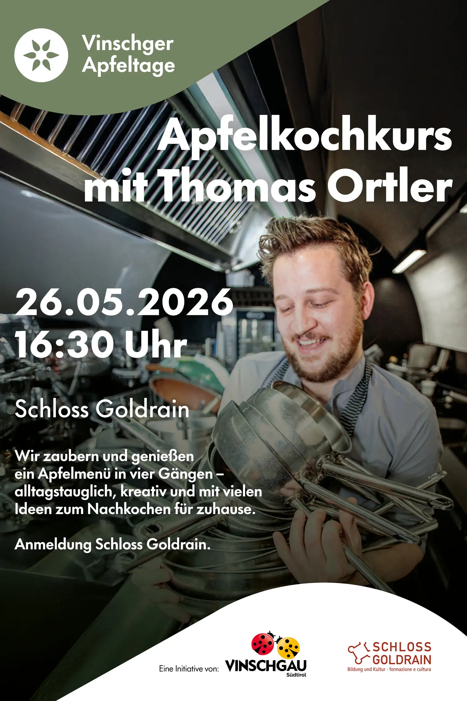Vinschger Apfeltage: Kochkurs mit Thomas Ortler