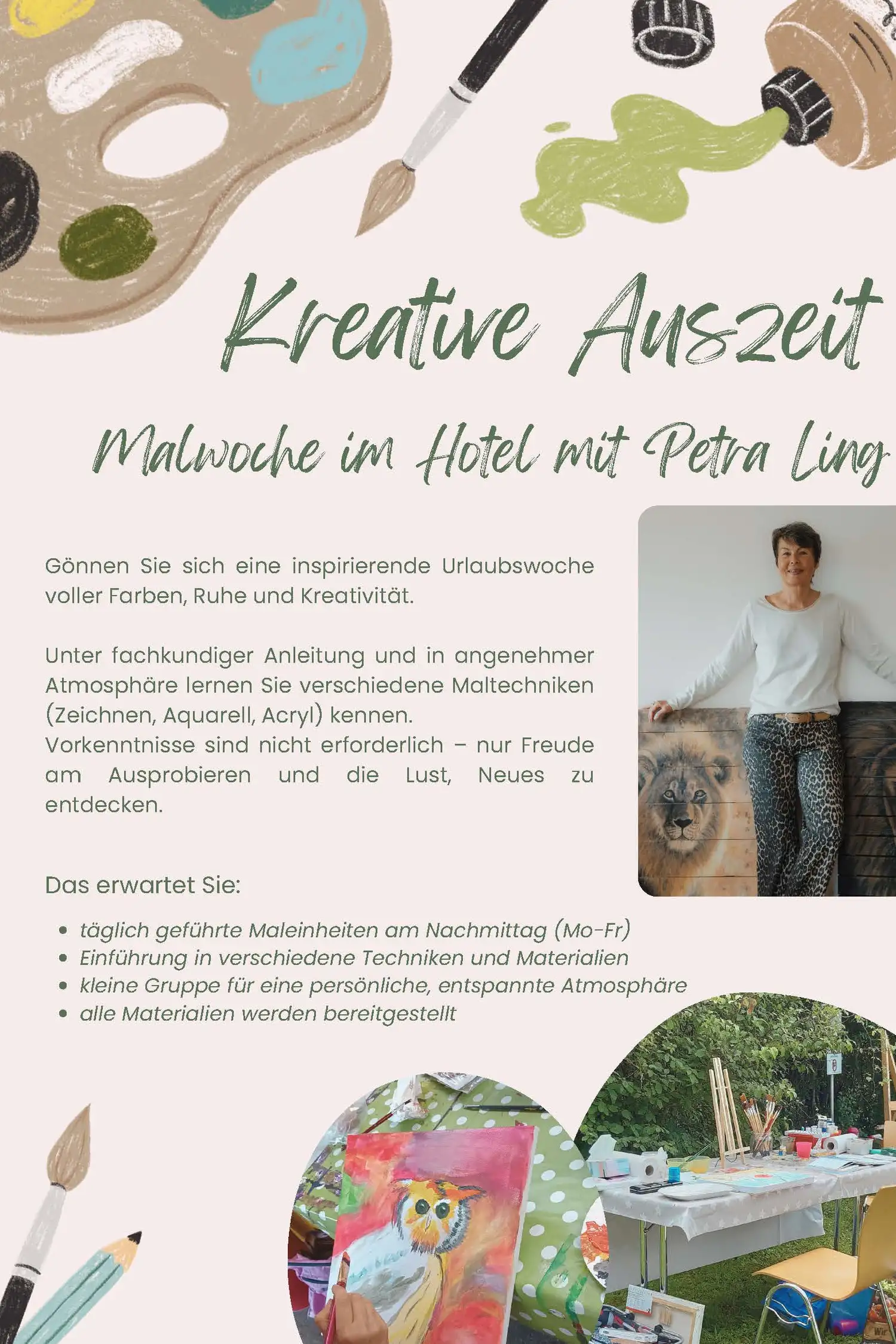 Creative days with painting school Petra Ling
