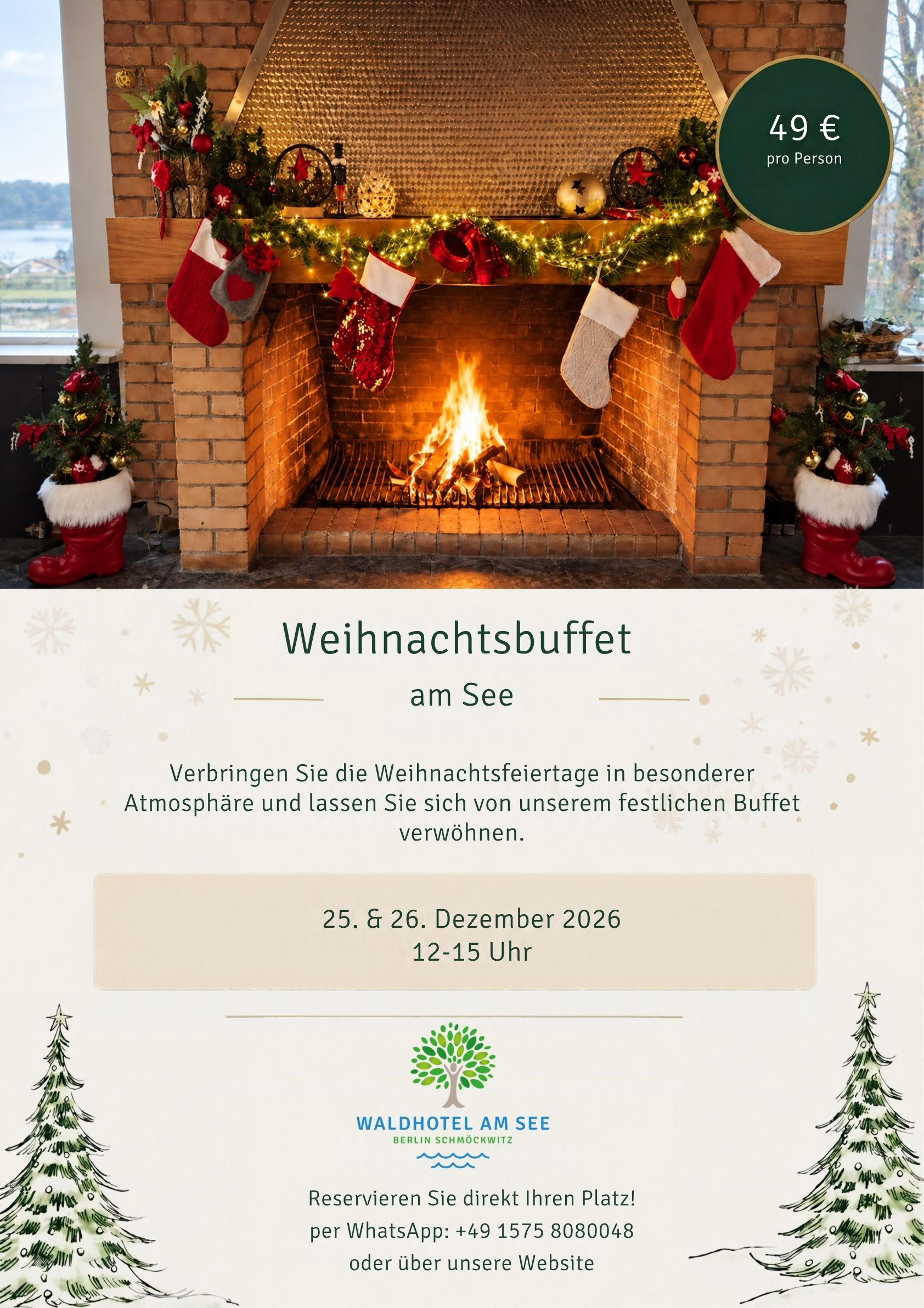 Weihnachtsbuffet im Waldhotel