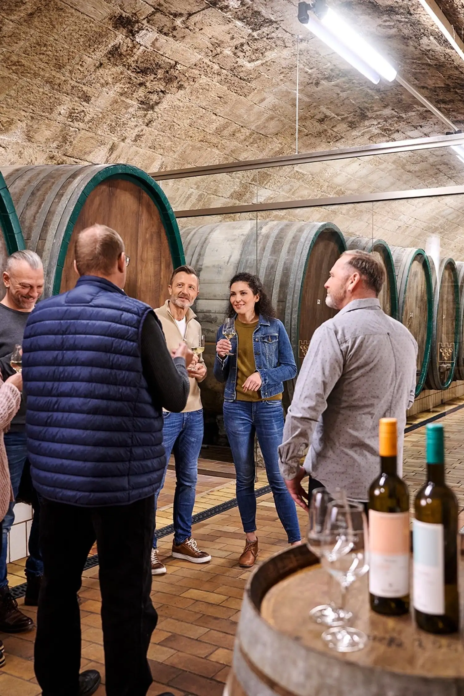 Wine culture in the historic cellar vault