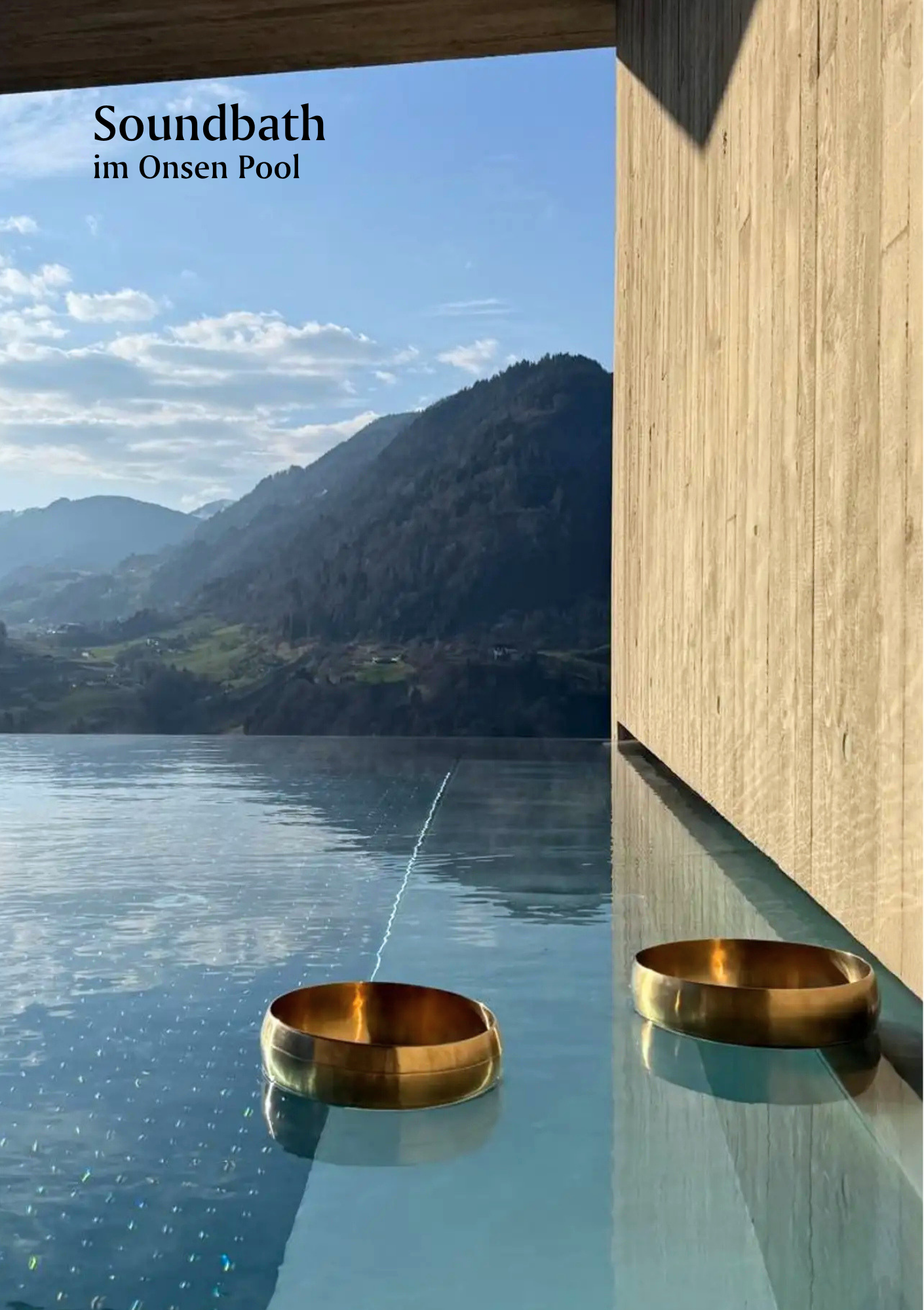 Soundbath in the onsen pool