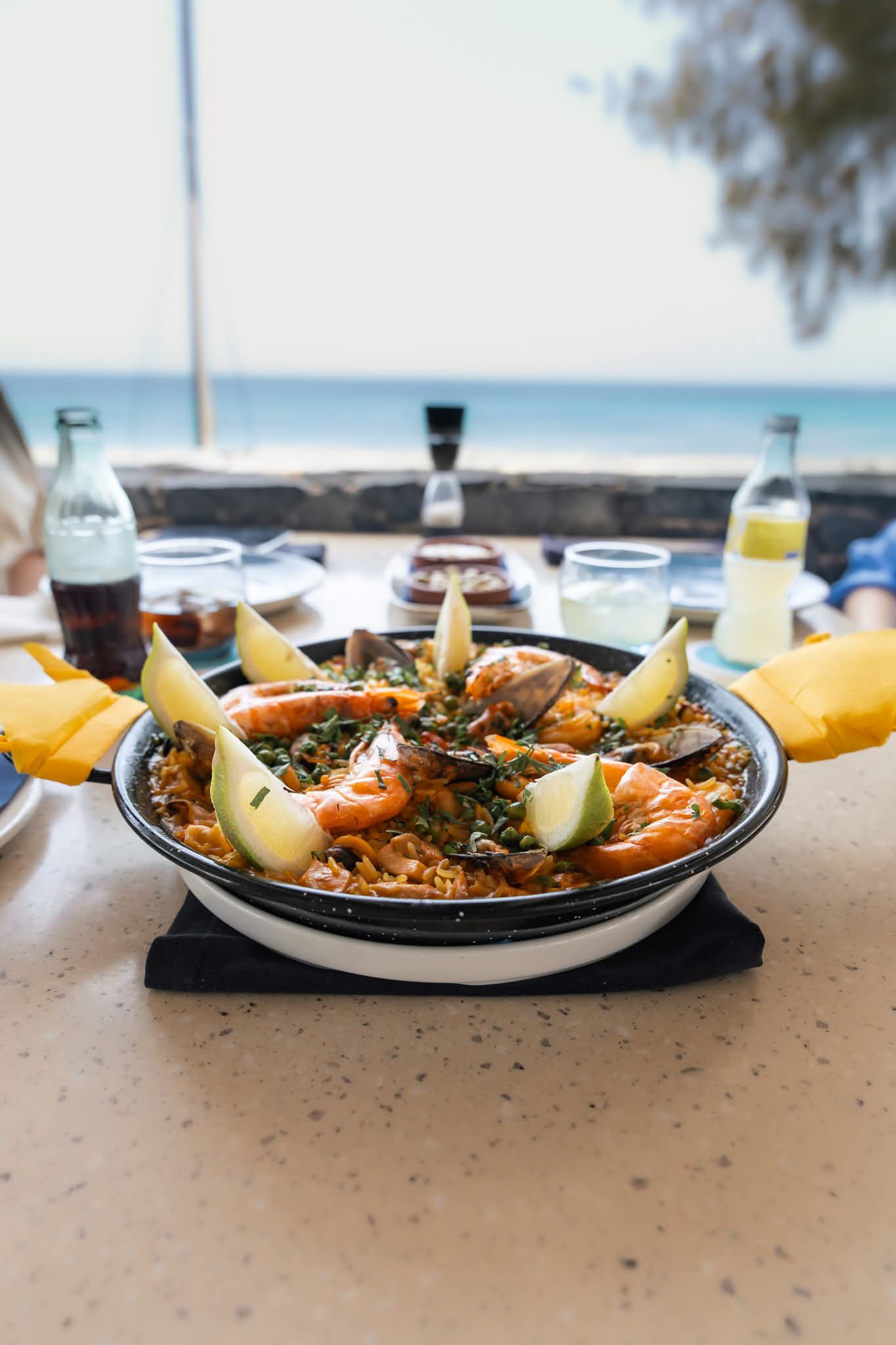 Paella with a sea view