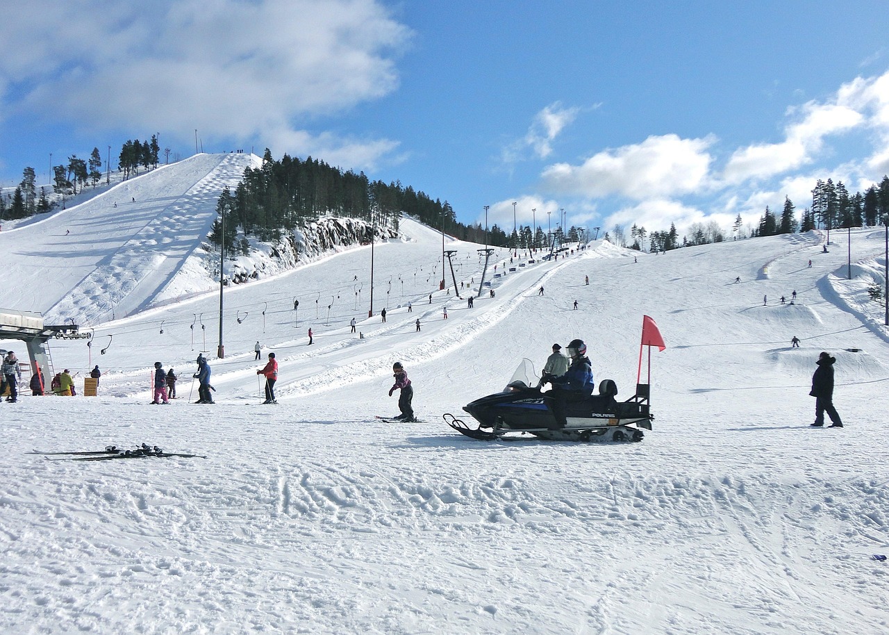 Skiing-beginner course