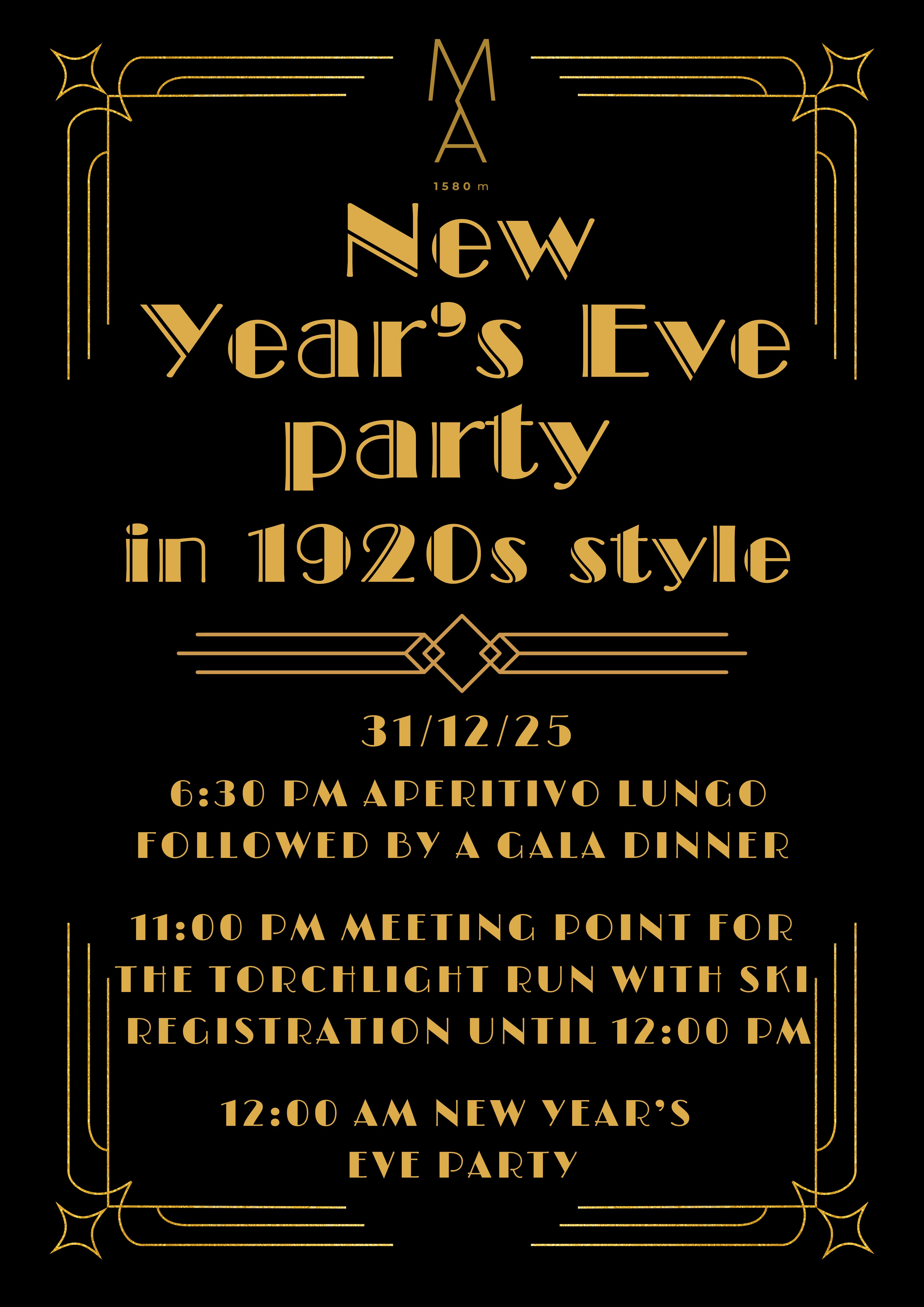 Silvester Party im Stil der 20er Jahre