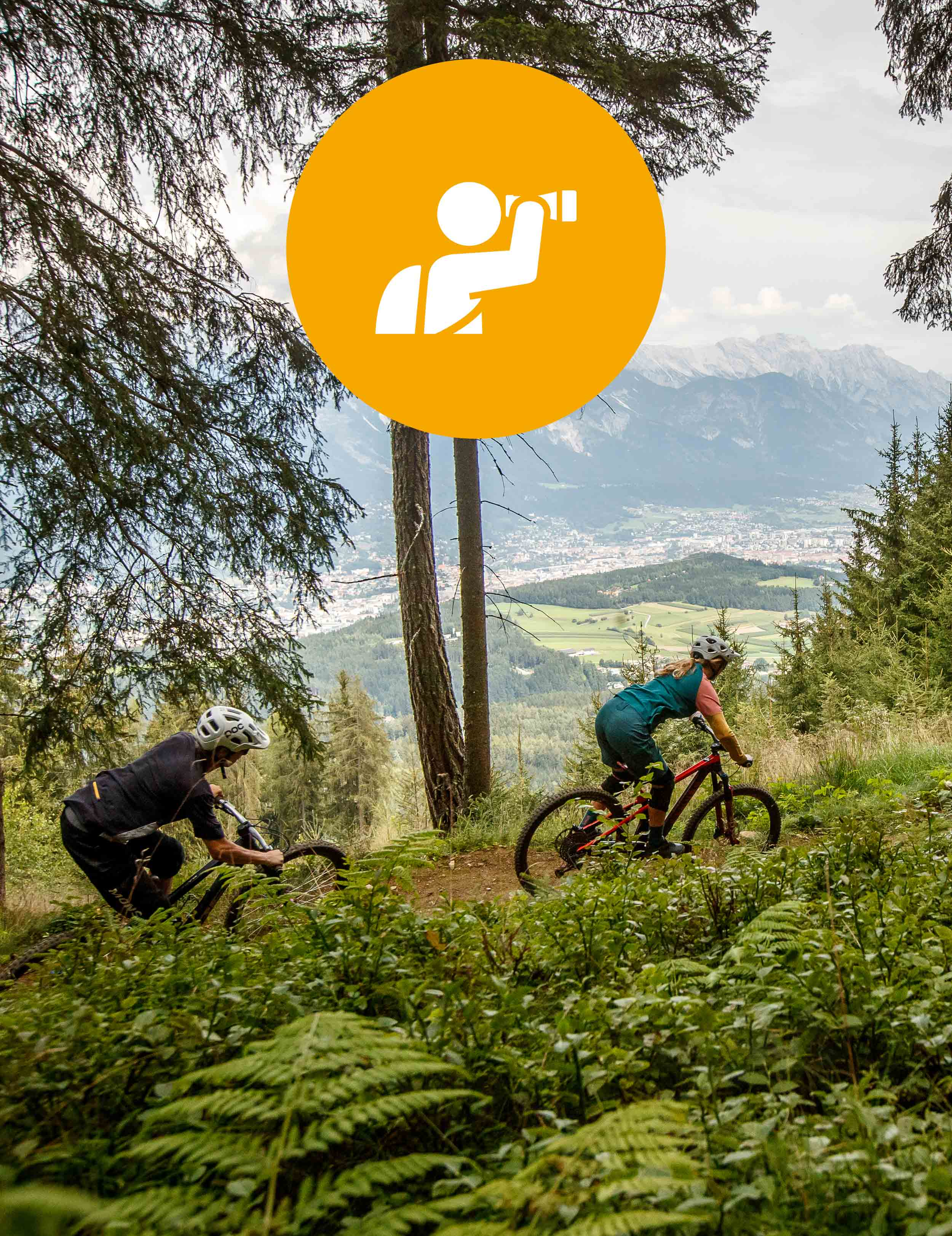 On 2 wheels to 4 alpine huts "Mittelgebirge" foothills image