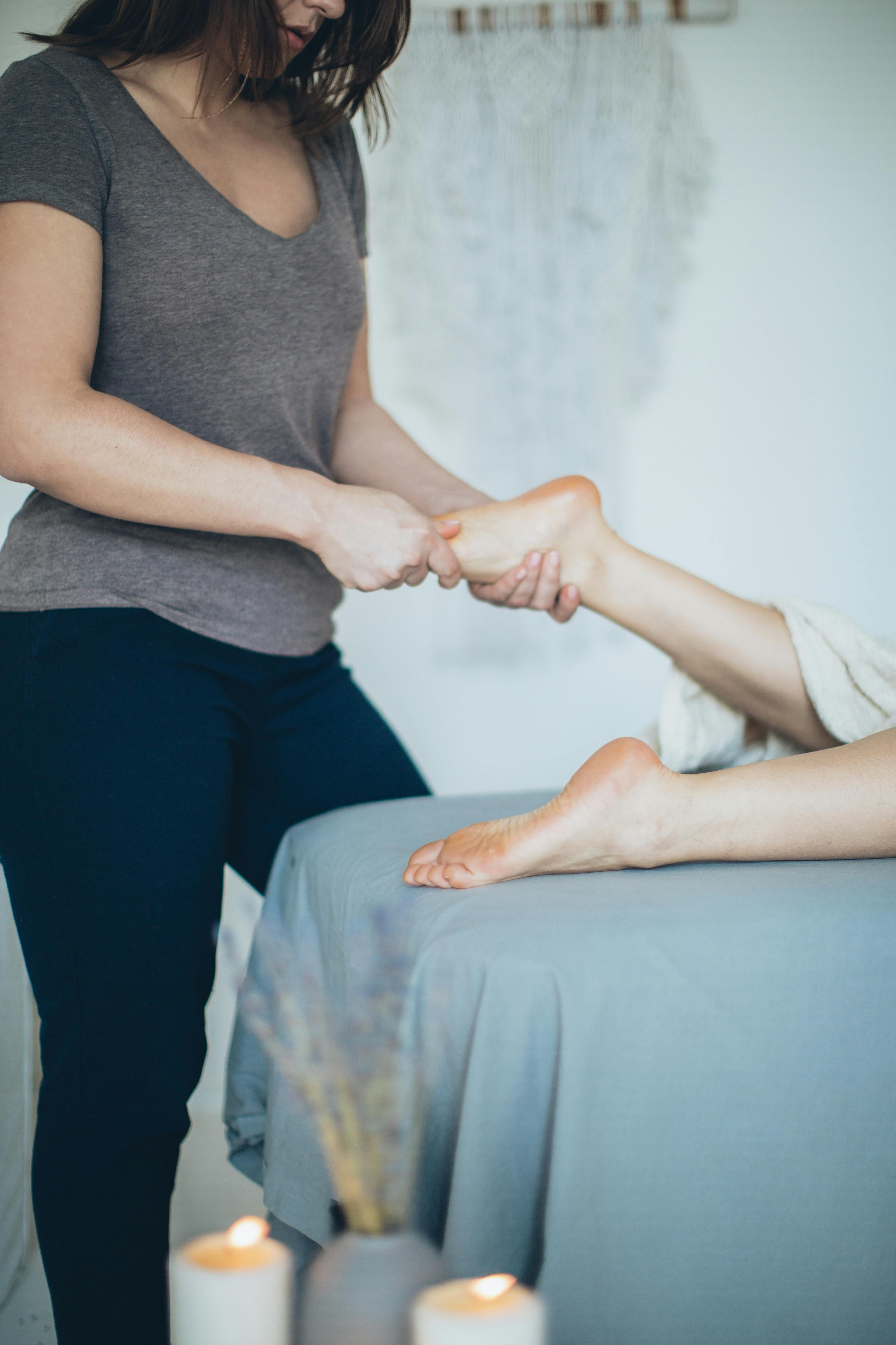 Foot reflexology massage