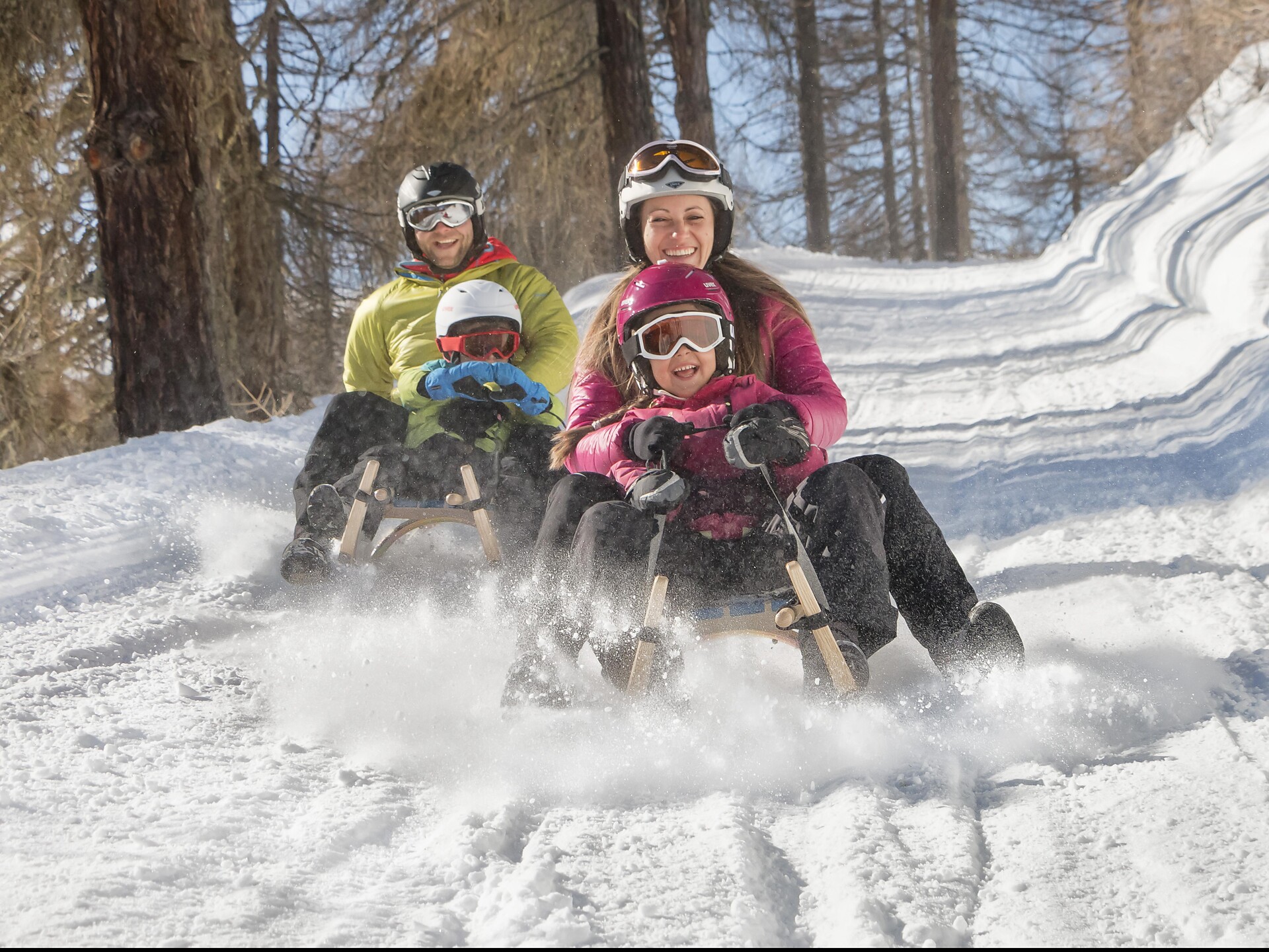 Tobogganing in the Vinschgau Valley