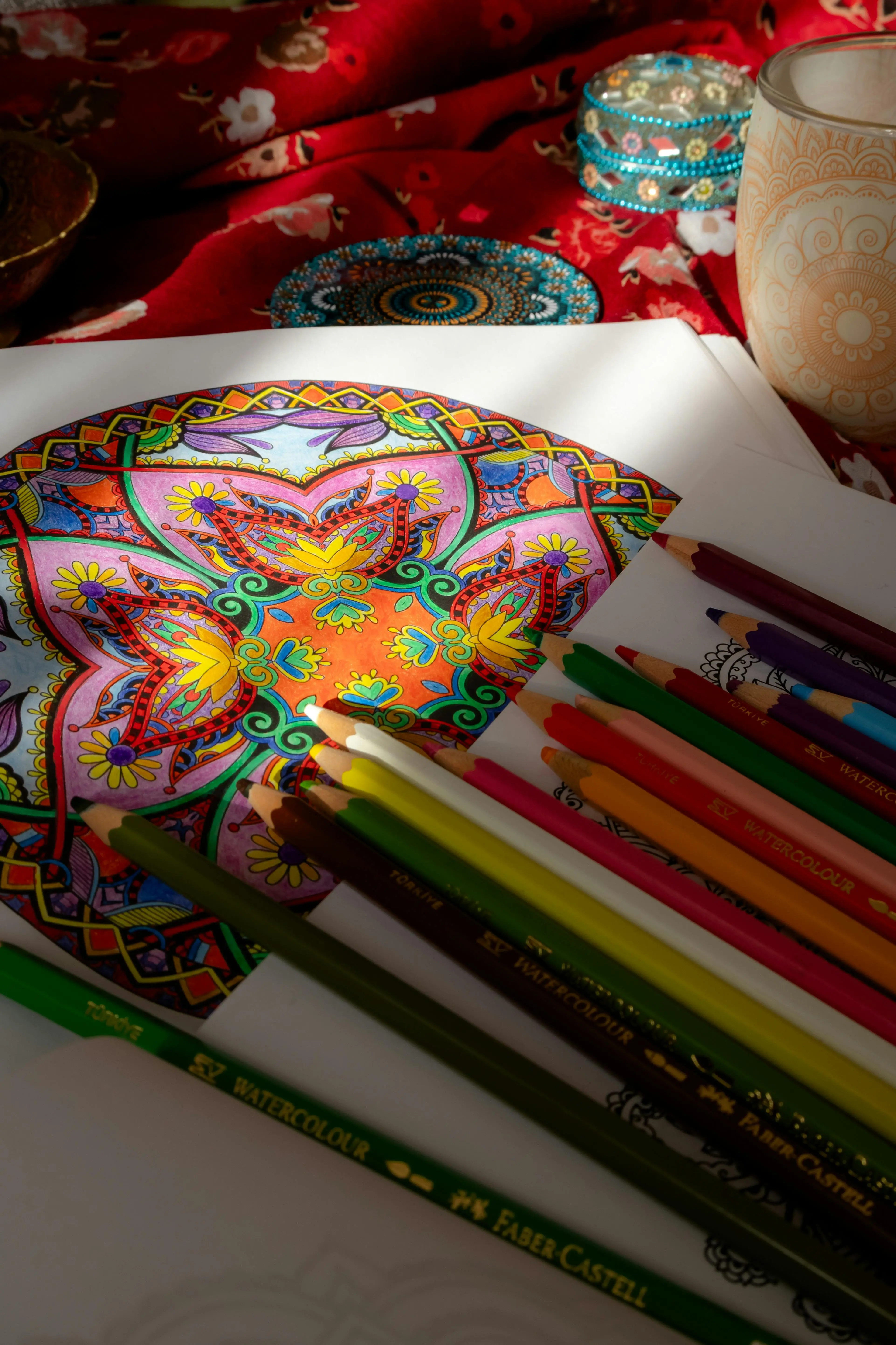 Painting a mandala