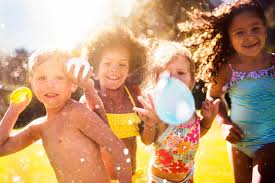 "Splash, Splash—Water Fun" - Water Balloons & Inflatable Slides