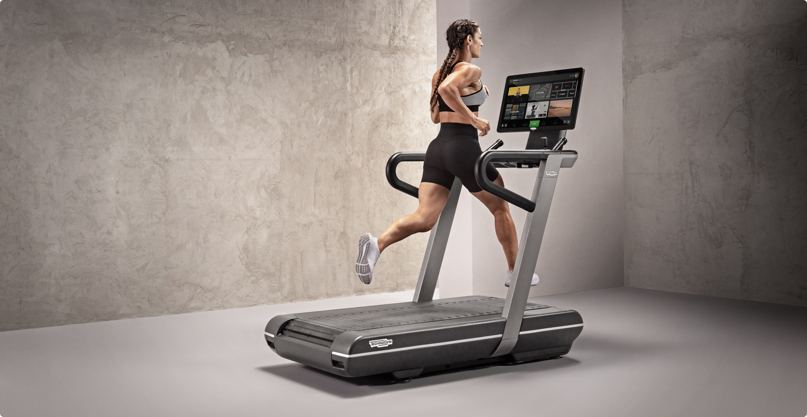 Sala fitness con tapis roulant