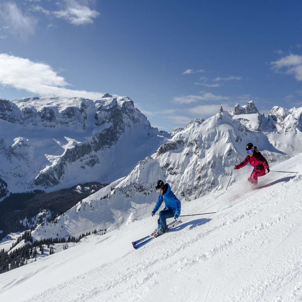 Spring skiing on the Golm