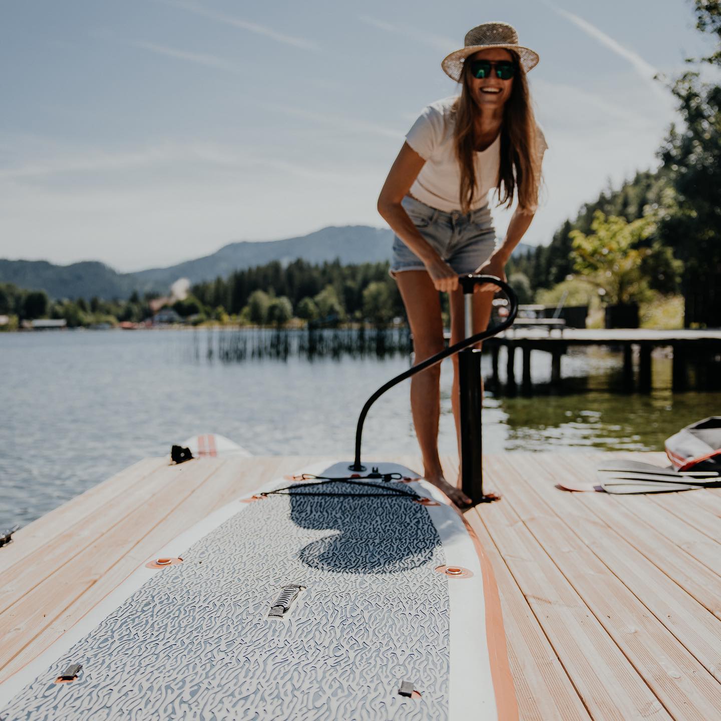 SUP (stand-up paddling) on Lake Erlaufsee