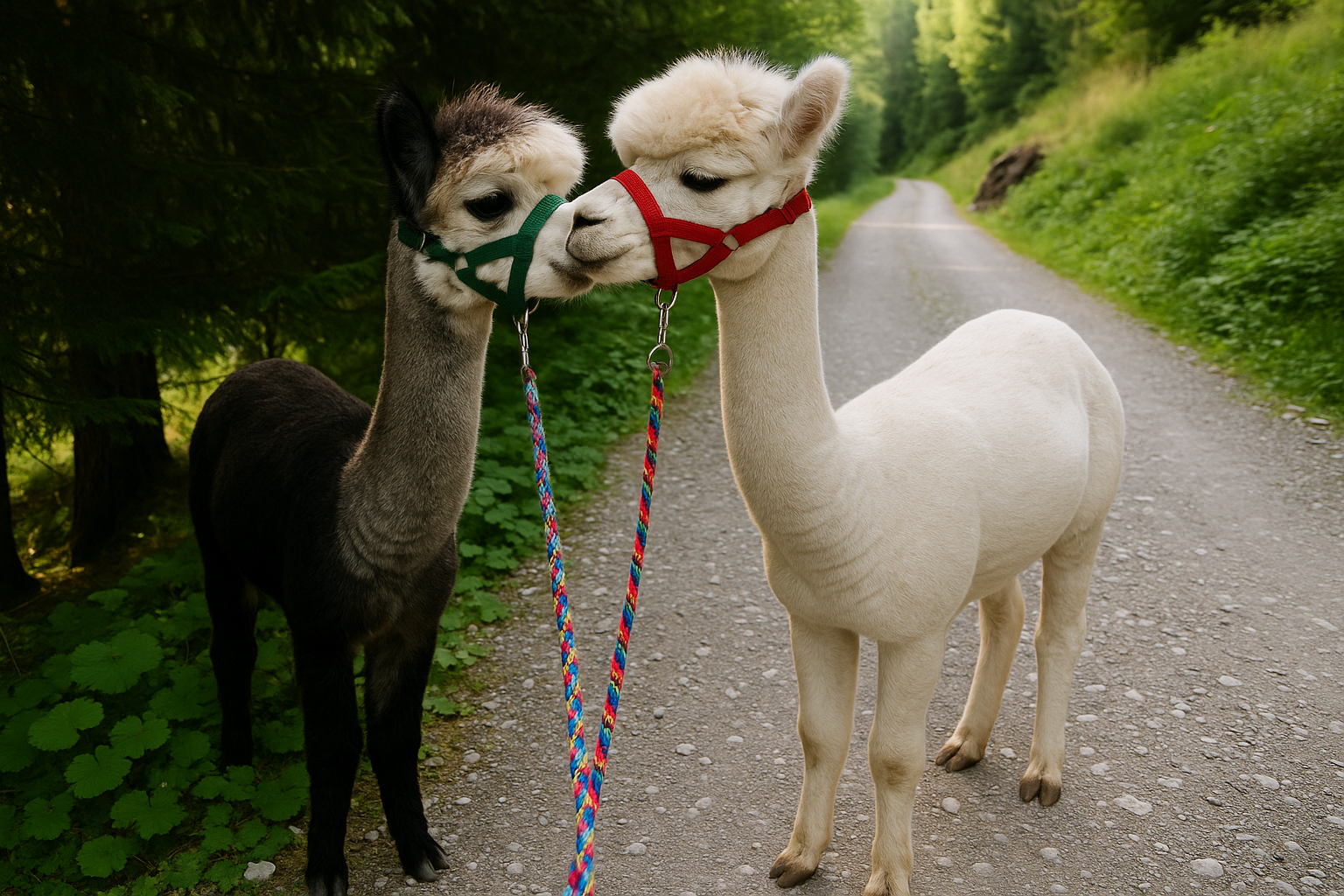 Fluffy encounters: Alpaca hike on the alpaca pasture