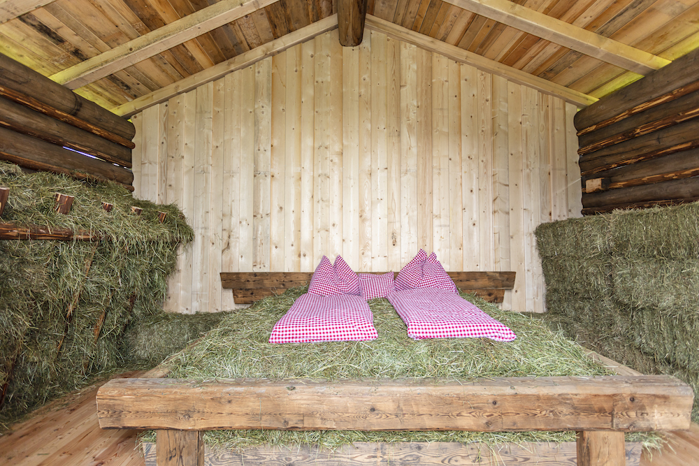 Spend the night in the hay barn! Free upgrade for our guests at the Hauserhof