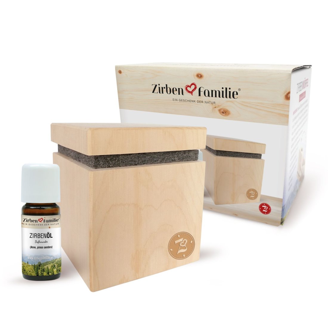 Swiss stone pine cube