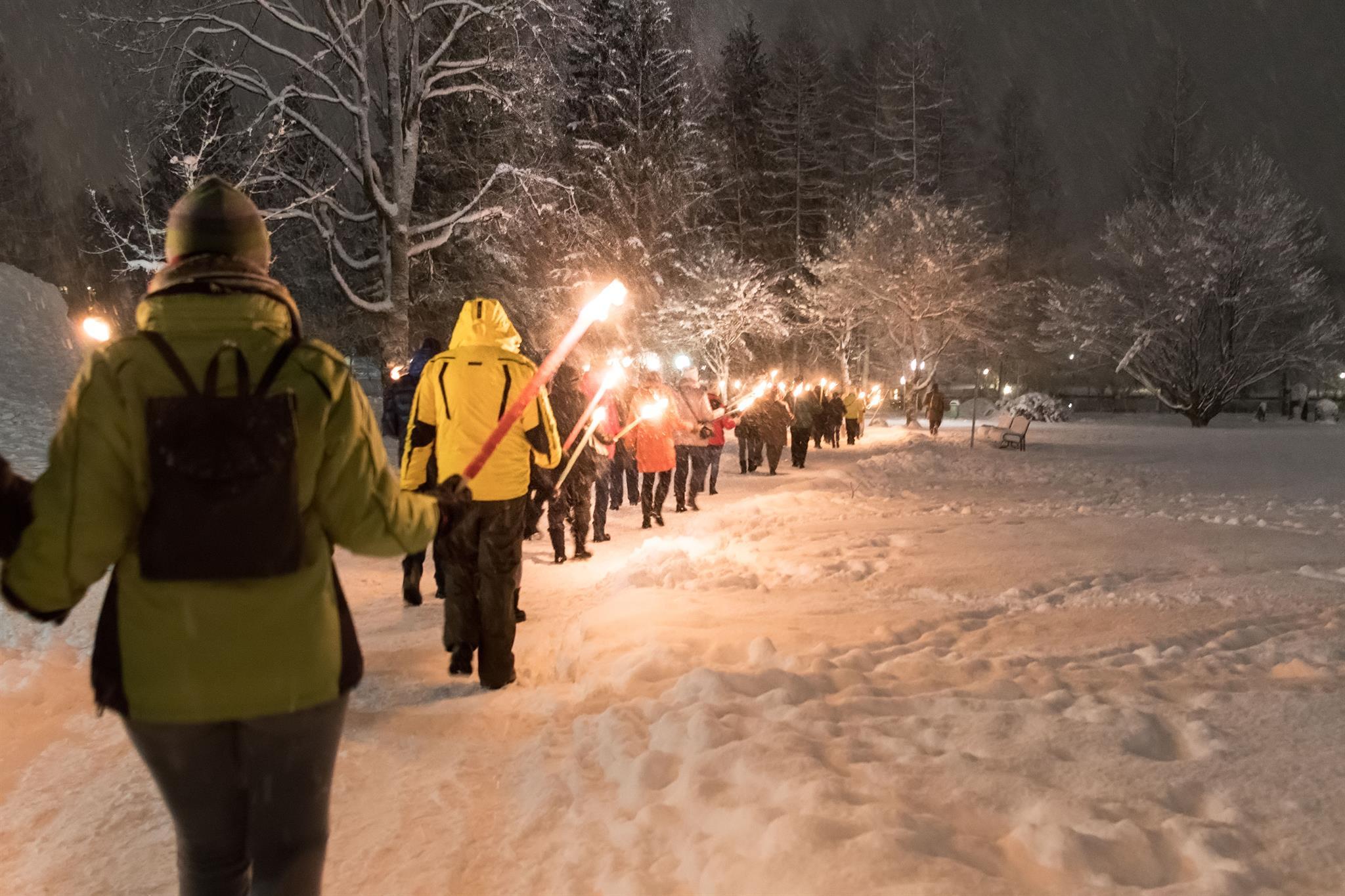 Familien Fackelwanderung