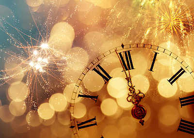 New Year party with great fire show