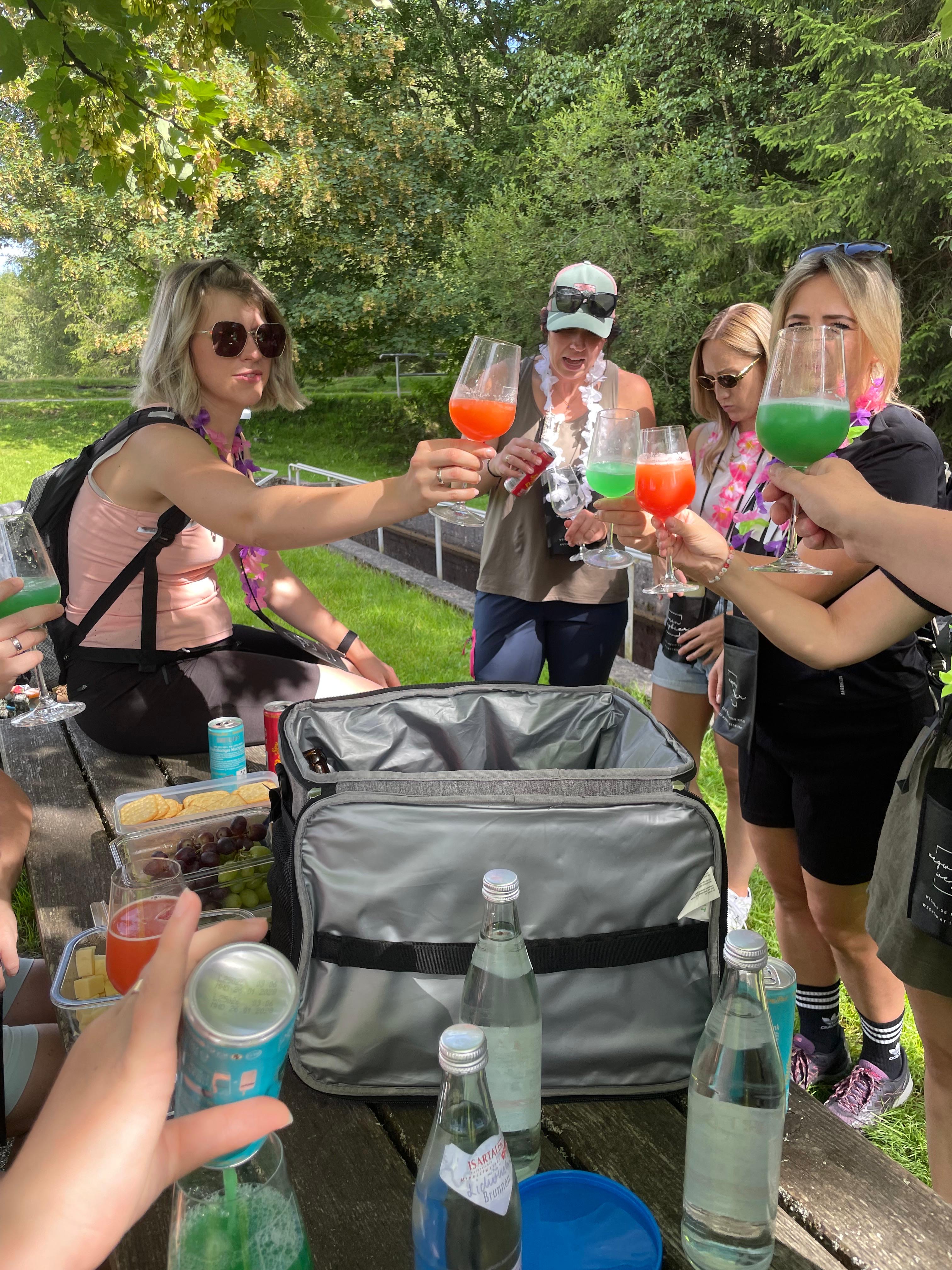 Enjoying nature - hiking - wine - beer