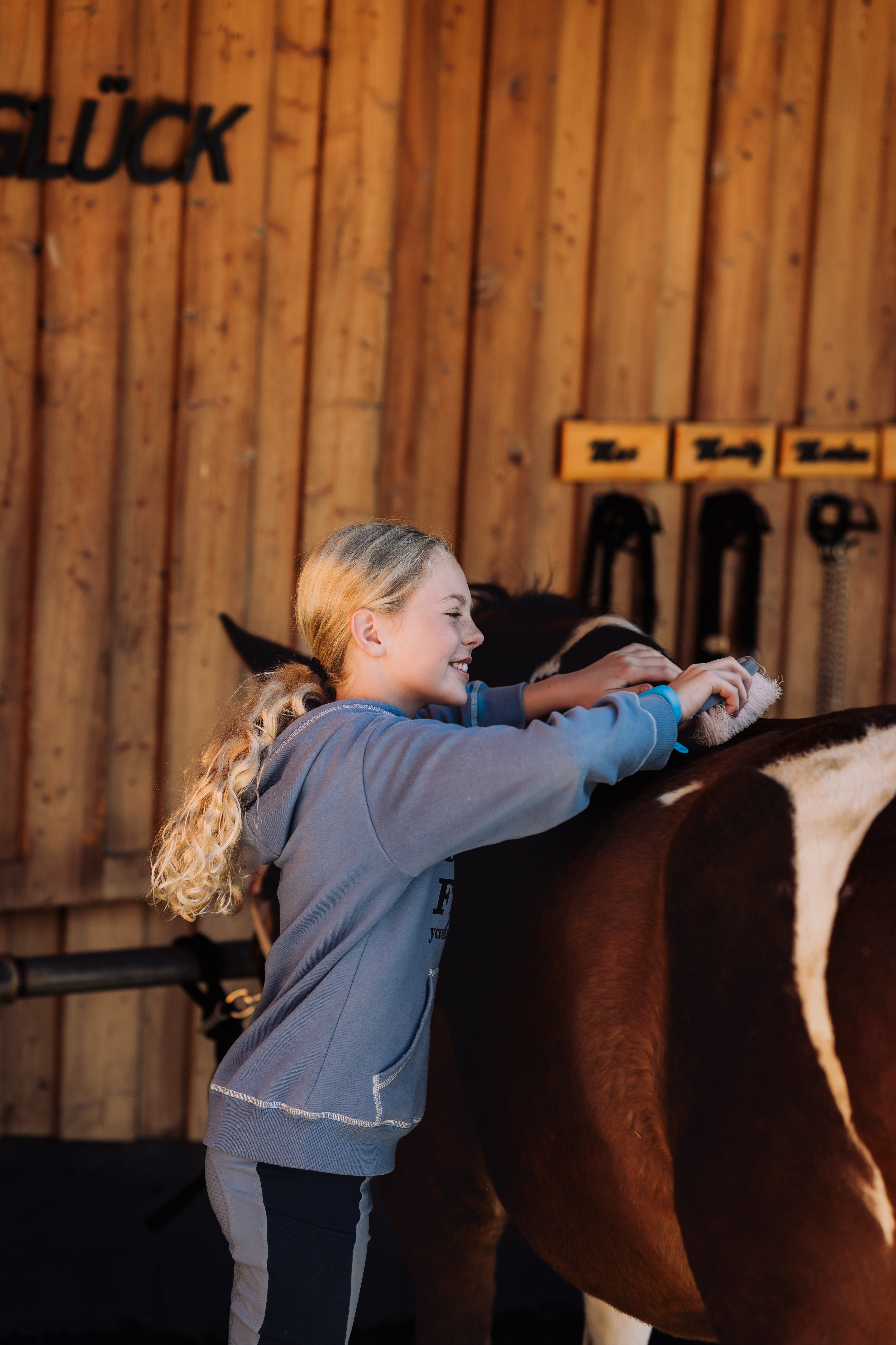 Group riding lesson for advanced children from 8 years and adults